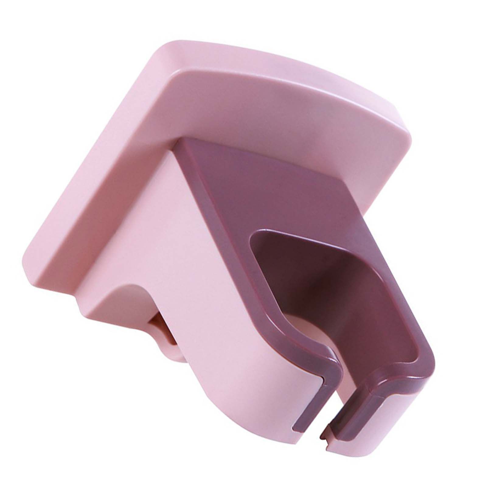 Wall Mounted Hair Dryer Holder Punch Free Self Adhesive Blow Dryer Holder for Bathroom Washroom Pink - Image 3