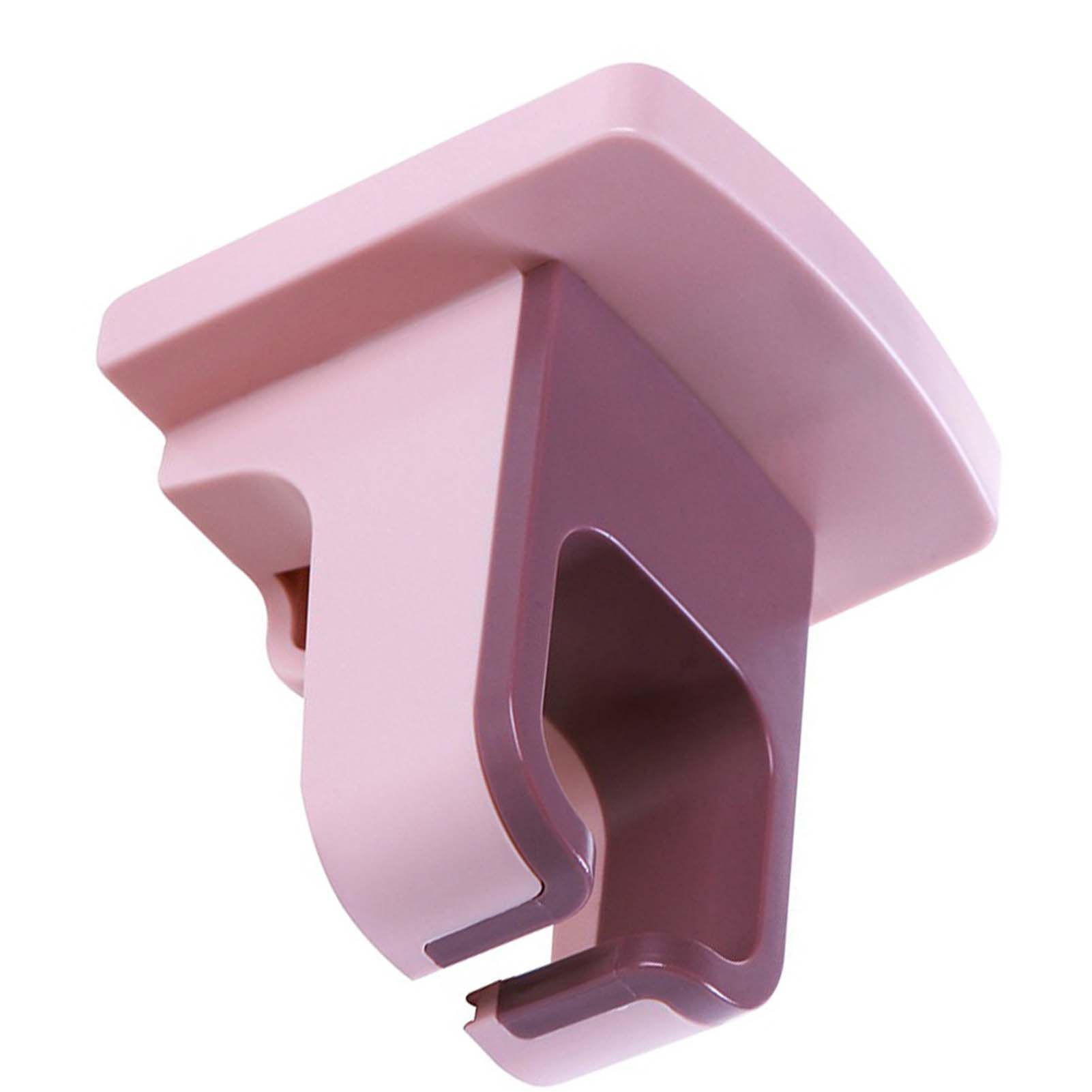 Wall Mounted Hair Dryer Holder Punch Free Self Adhesive Blow Dryer Holder for Bathroom Washroom Pink - Image 4