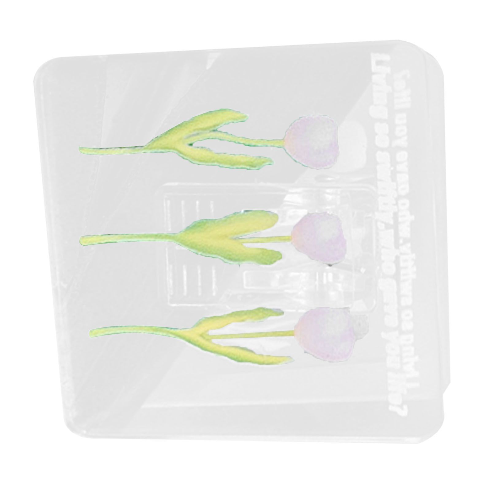 Double Sided Photo Clip Acrylic Tulip Pattern Multifunctional Transparent Paper Clamp for Organization Light Pink - Image 2