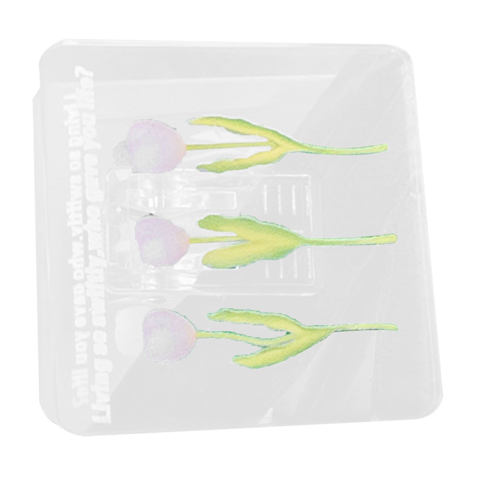 Double Sided Photo Clip Acrylic Tulip Pattern Multifunctional Transparent Paper Clamp for Organization Light Pink - Image 3