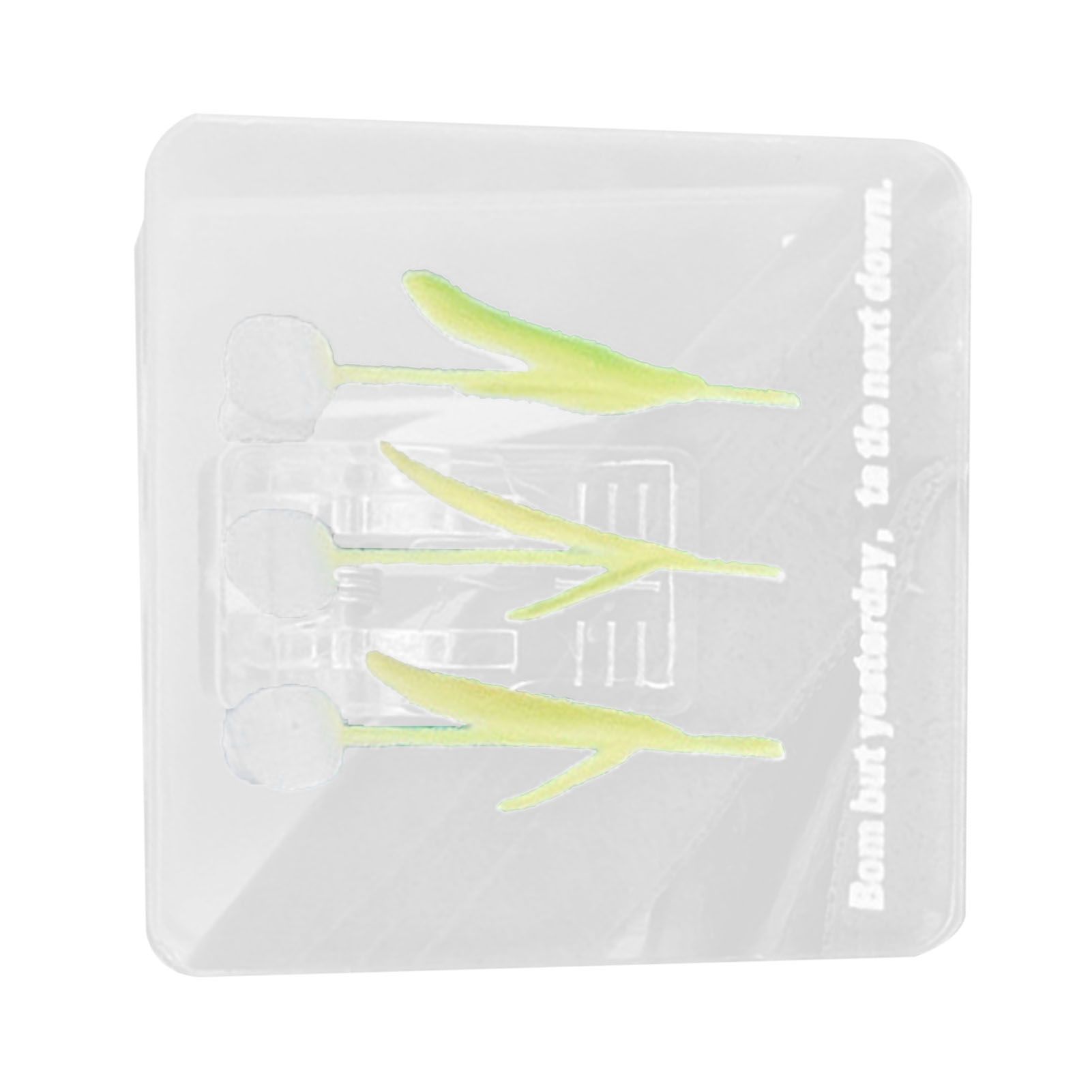 Double Sided Photo Clip Acrylic Tulip Pattern Multifunctional Transparent Paper Clamp for Organization Light White - Image 3