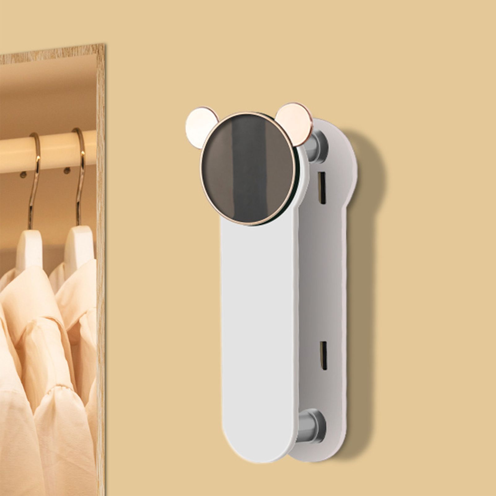 Wall Clothes Hangers Organizer Retractable Adhesive Space Saving Clothing Hanger Stacker Rack for Bedroom Balcony White - Image 5