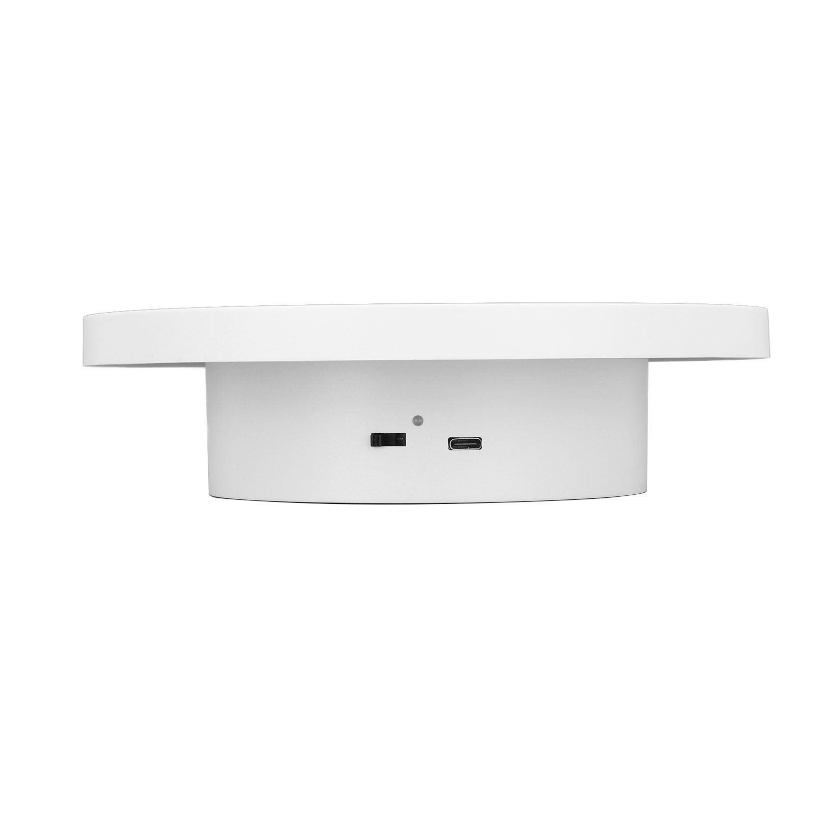 White Automatic 360° Rotating Display Turntable 3KG Load Bearing Electric Display Turntable Stand for Shop Diameter 15cm/6in - Image 4