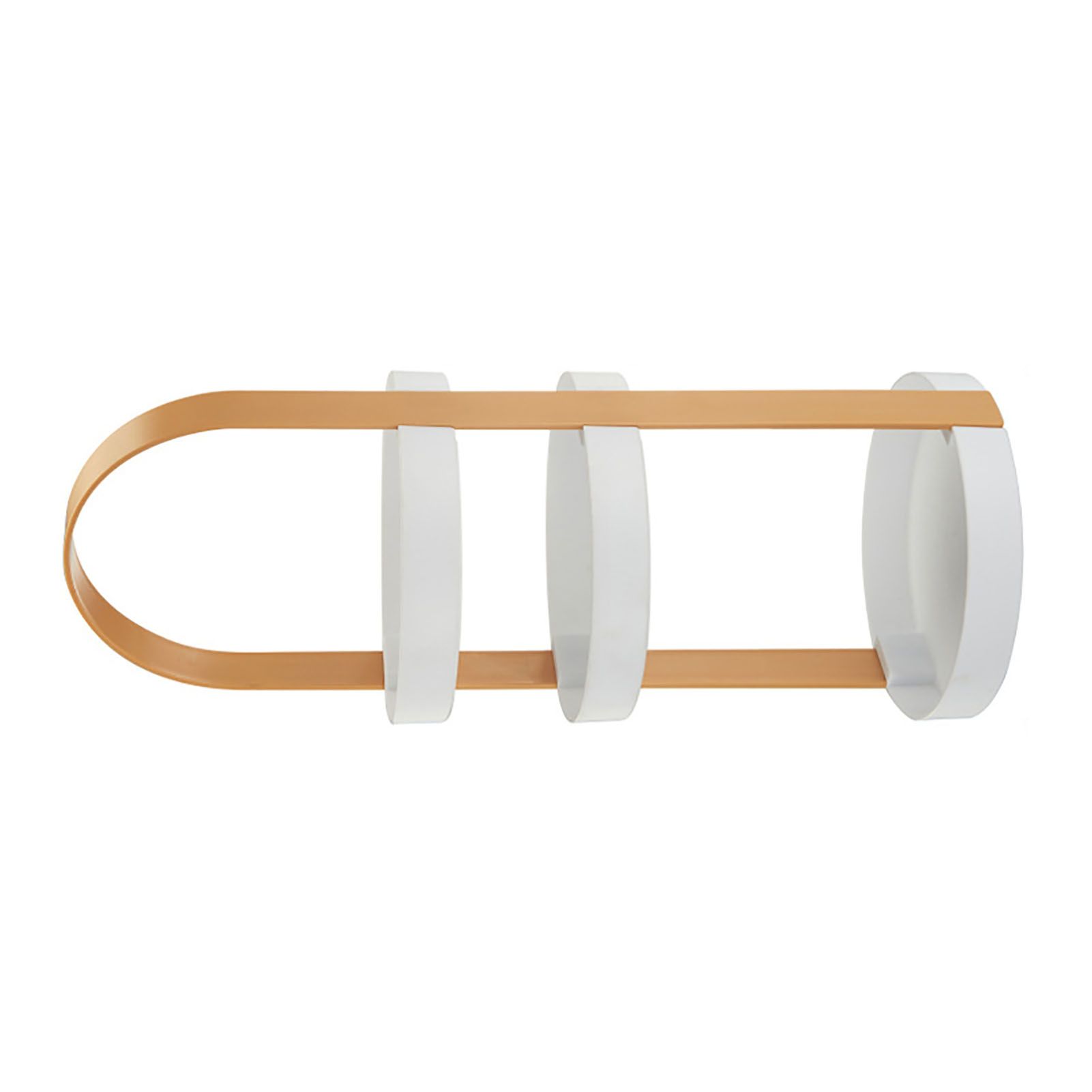 3 Layers Round Storage Rack Integral Handle 3 Layer Storage Round Stand for Bathroom Apricot - Image 2