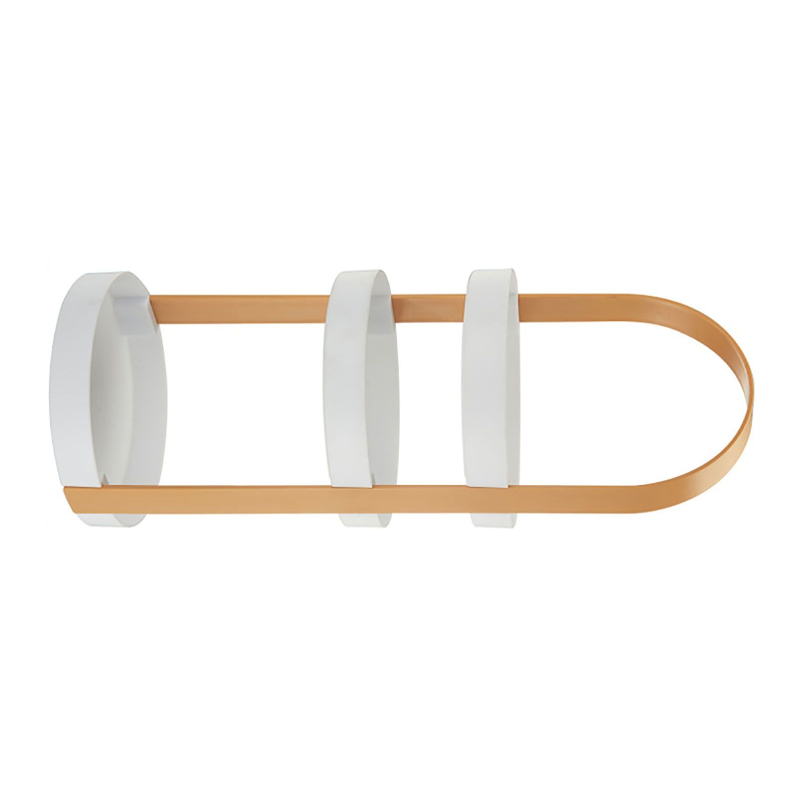 3 Layers Round Storage Rack Integral Handle 3 Layer Storage Round Stand for Bathroom Apricot - Image 3