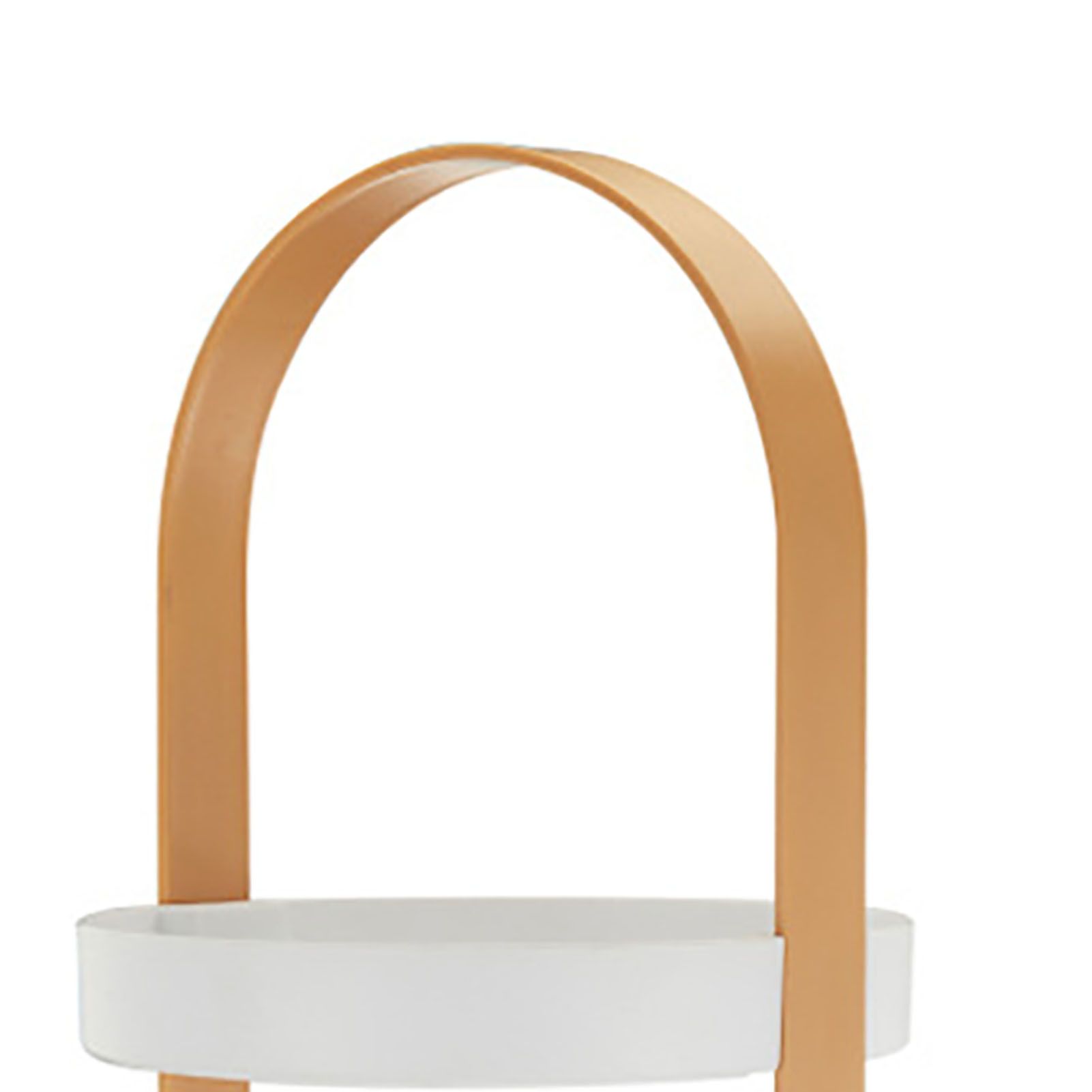 3 Layers Round Storage Rack Integral Handle 3 Layer Storage Round Stand for Bathroom Apricot - Image 7