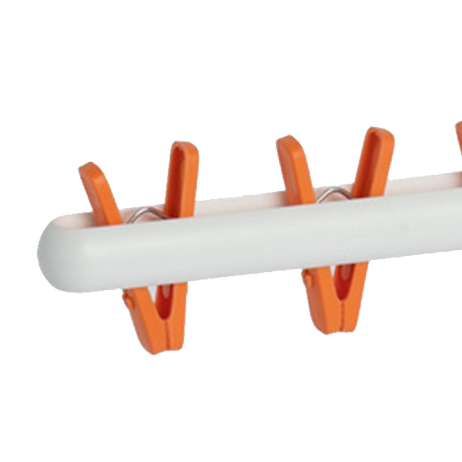Plastic Sock Clips Drying Rack 6 Clips Prevent Tangle 360 Degree Rotatable Multifunctional Laundry Hanger for Home White Orange - Image 8
