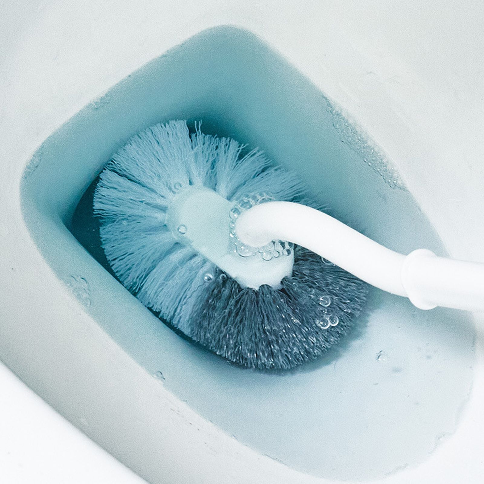 4 Pieces Toilet Bowl Brush Set Punch Free Wall Mounted Toilet Brush Holder with 3 Brush for Bathroom Blue - Image 8