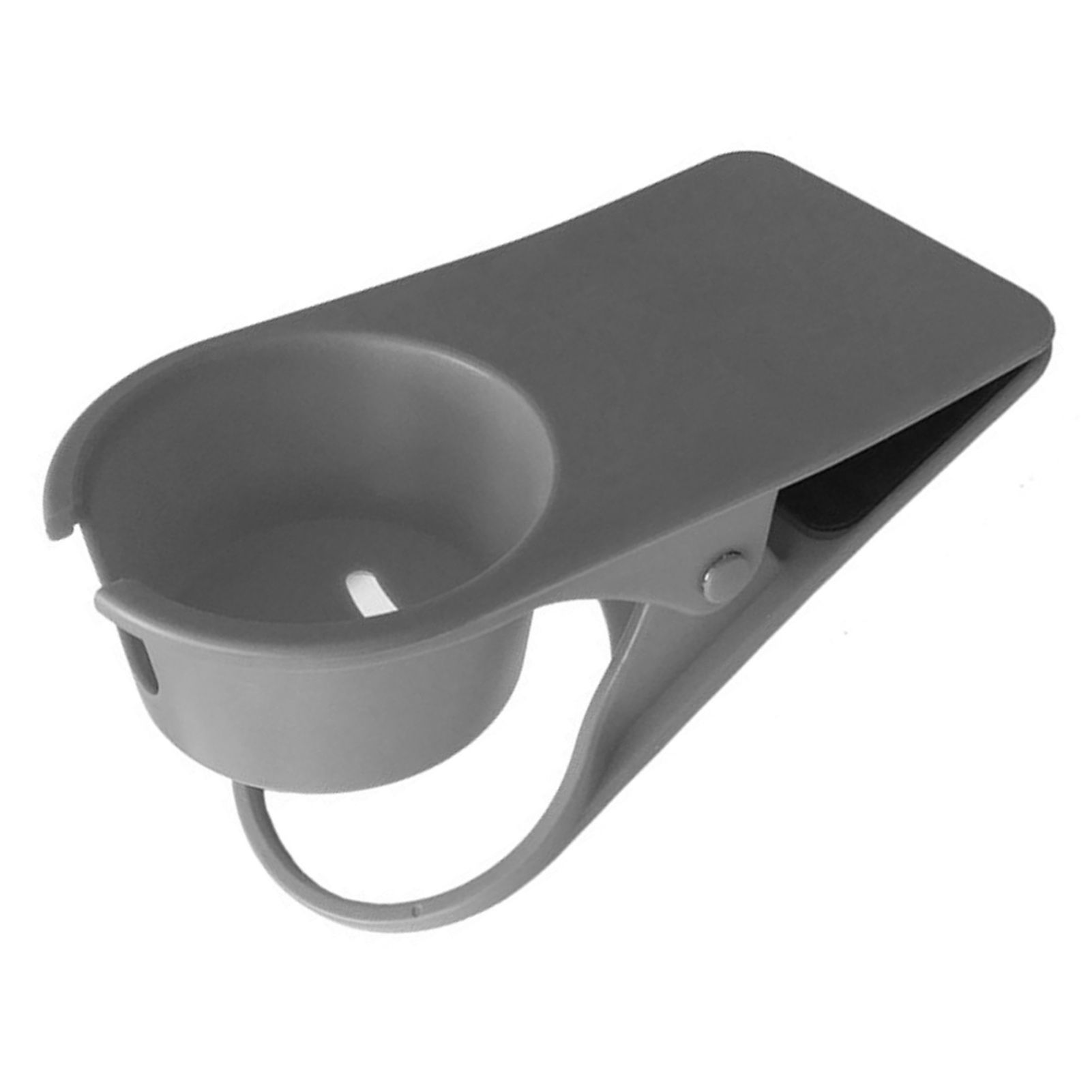 Desk Cup Holder Clip Space Saving Large Multifunctional Table Clamp Mug Stand for Beverage Bottle Gray - Image 1