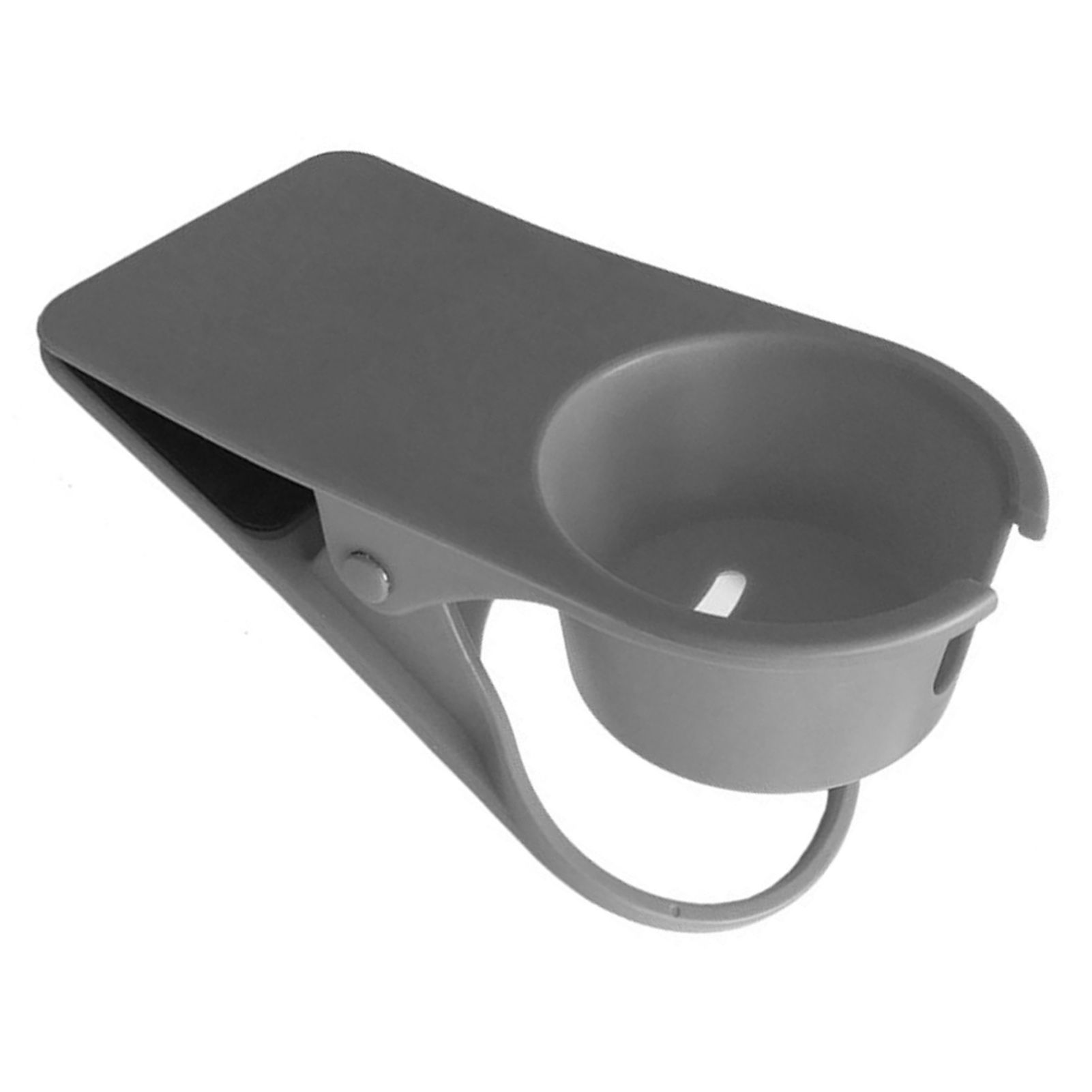 Desk Cup Holder Clip Space Saving Large Multifunctional Table Clamp Mug Stand for Beverage Bottle Gray - Image 2