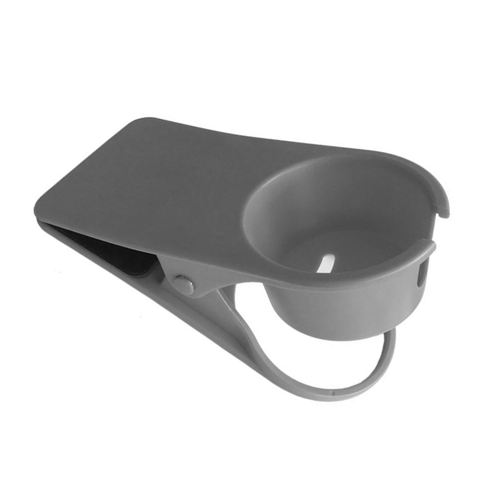 Desk Cup Holder Clip Space Saving Large Multifunctional Table Clamp Mug Stand for Beverage Bottle Gray - Image 3