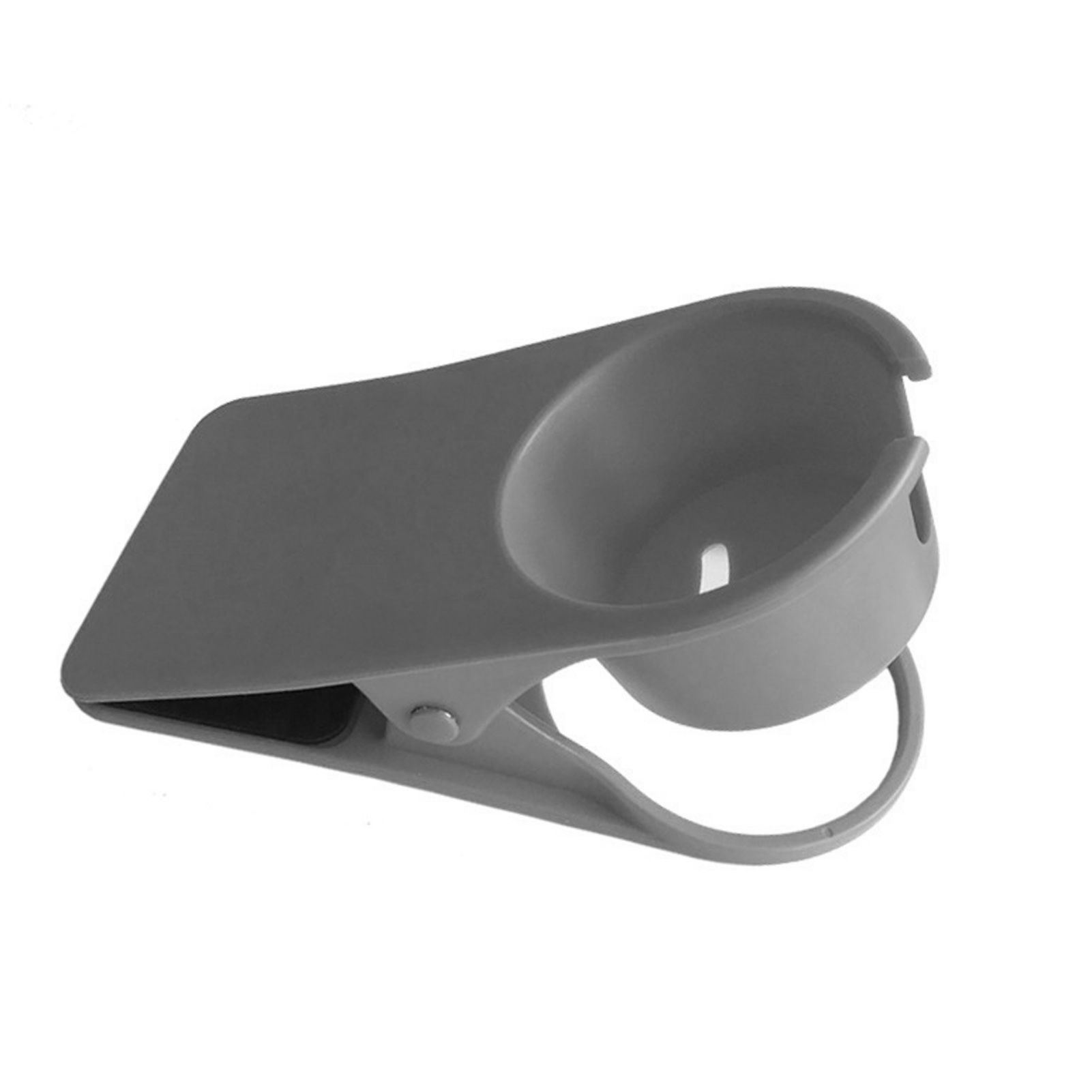 Desk Cup Holder Clip Space Saving Large Multifunctional Table Clamp Mug Stand for Beverage Bottle Gray - Image 4