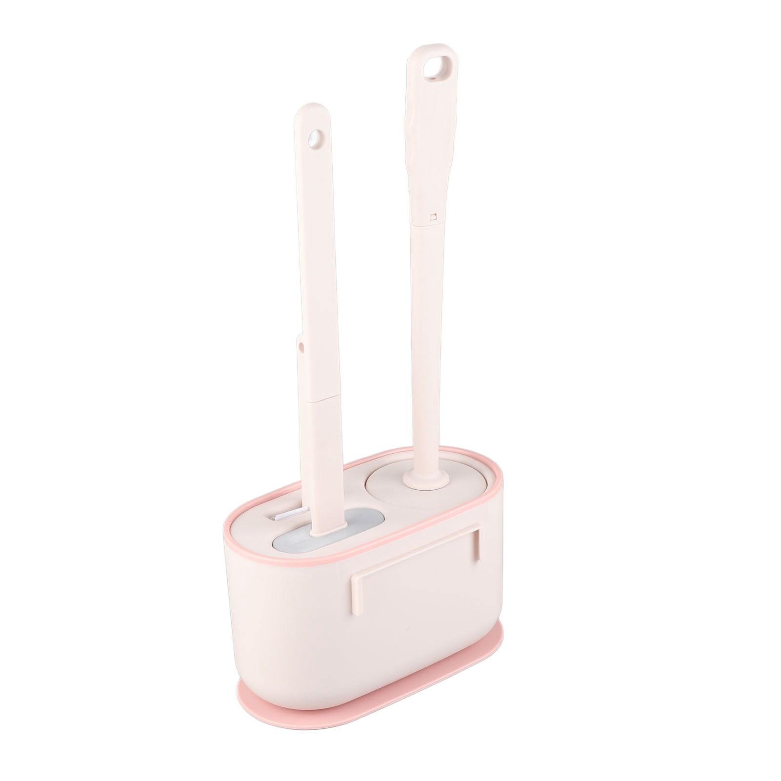 Long Handle Toilet Brush Set Deep Cleansing Multifunctional Hanging Toilet Brush Set for Bathroom Sakura Pink - Image 4