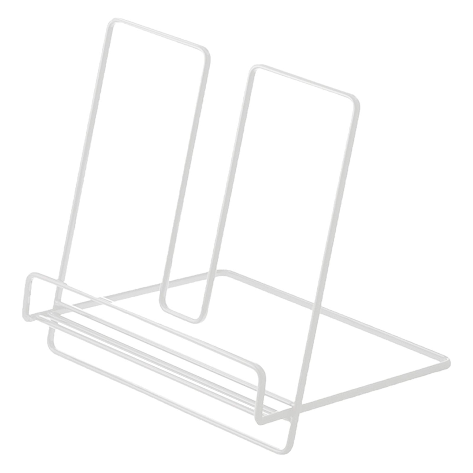 Foldable Iron Display Stand Multifunction Rust Prevention Simple Folding Book Stand for Kids White - Image 1