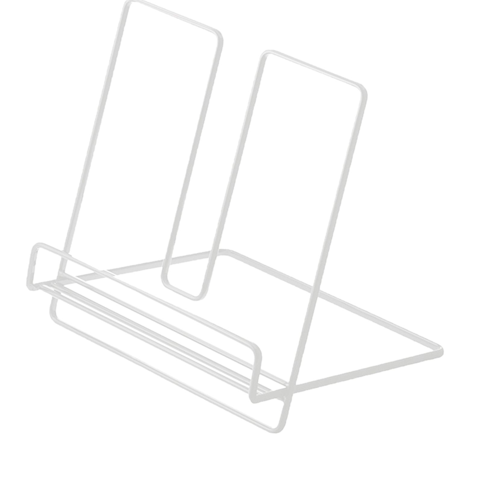 Foldable Iron Display Stand Multifunction Rust Prevention Simple Folding Book Stand for Kids White - Image 3