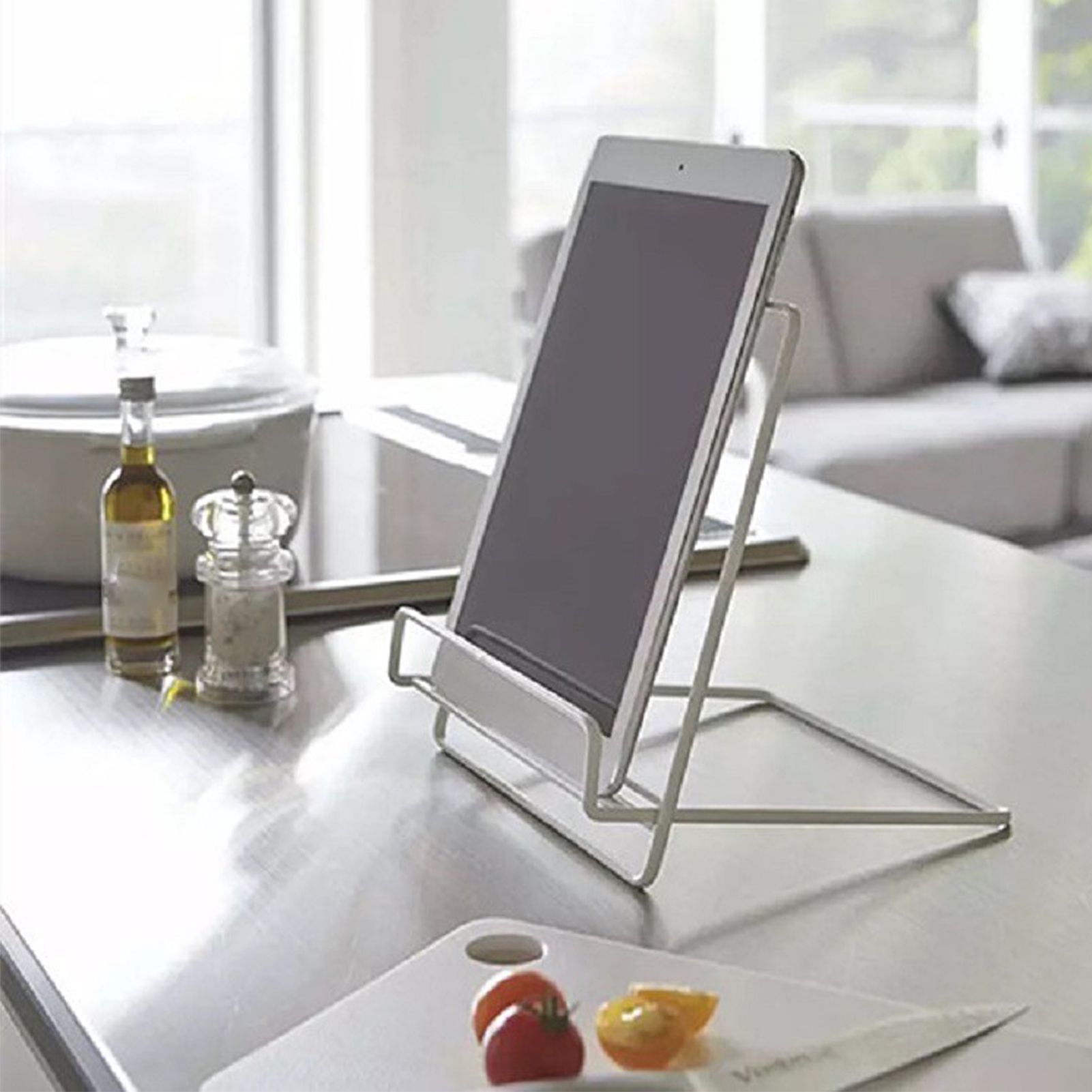 Foldable Iron Display Stand Multifunction Rust Prevention Simple Folding Book Stand for Kids White - Image 5
