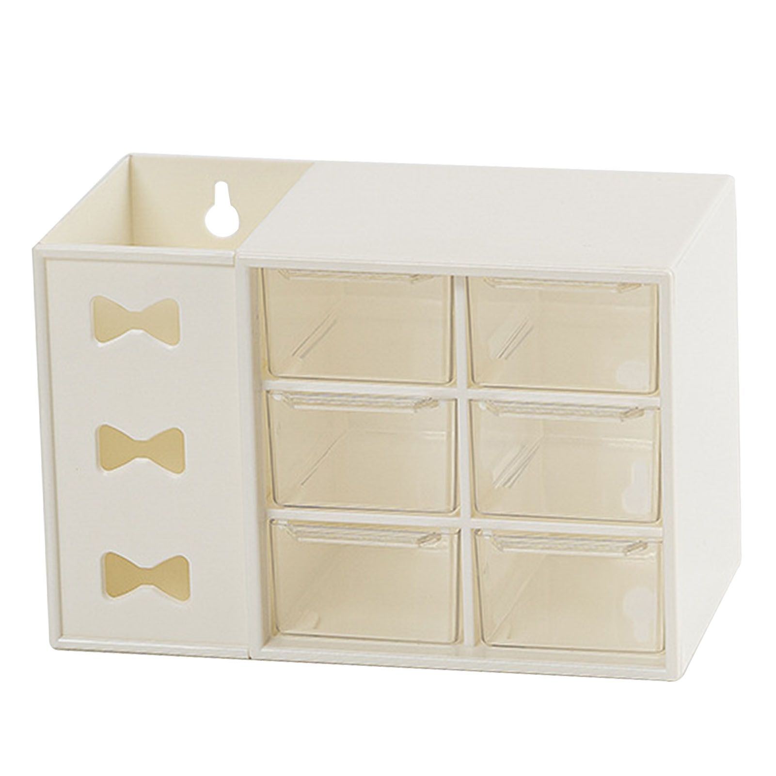 Pen Desk Shelf Dustproof 6 Drawers Pen Organization Storage Shelf for Students Office People White - Image 4