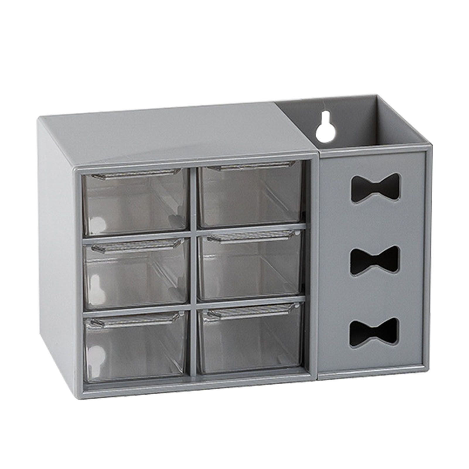 Pen Desk Shelf Dustproof 6 Drawers Pen Organization Storage Shelf for Students Office People Grey - Image 1