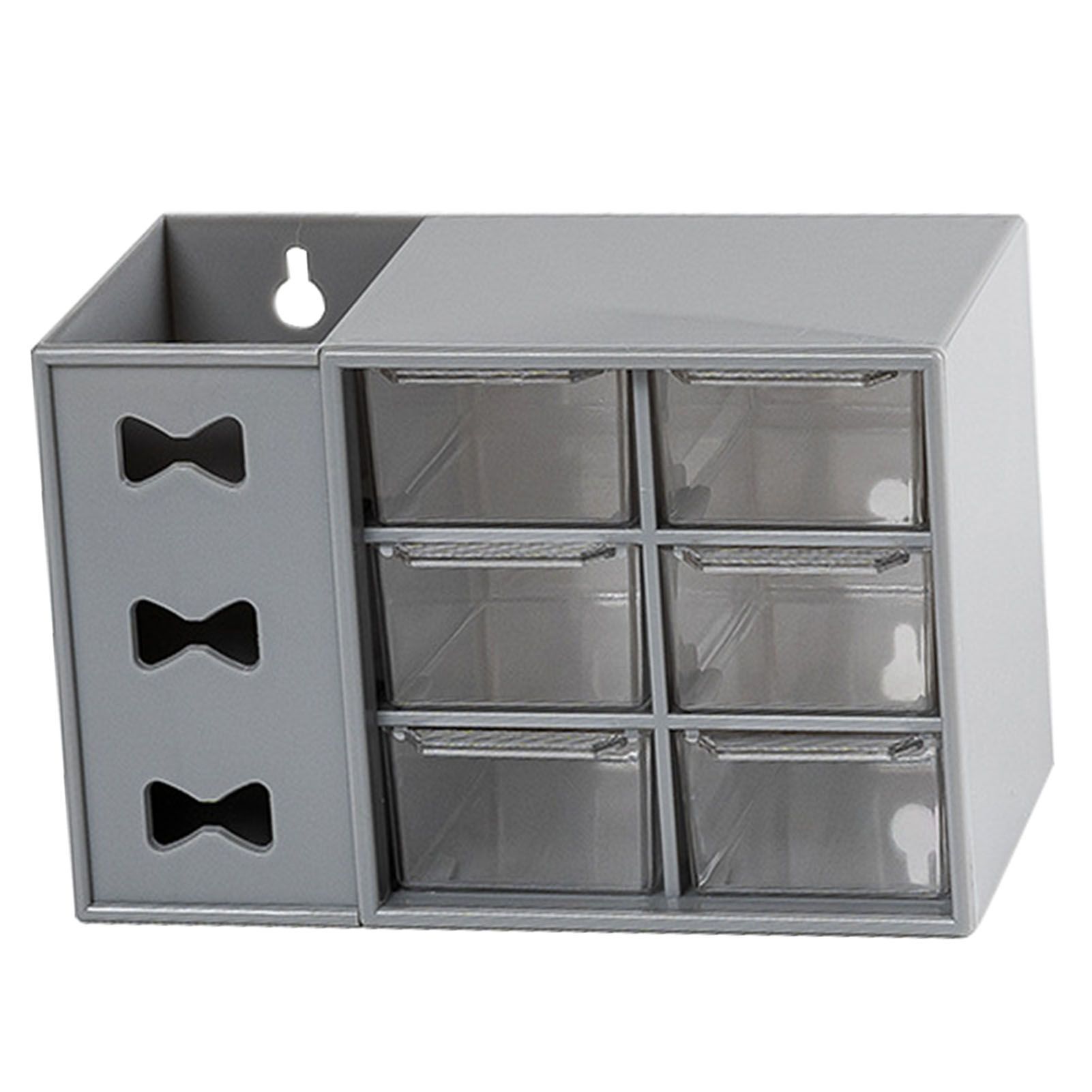 Pen Desk Shelf Dustproof 6 Drawers Pen Organization Storage Shelf for Students Office People Grey - Image 4