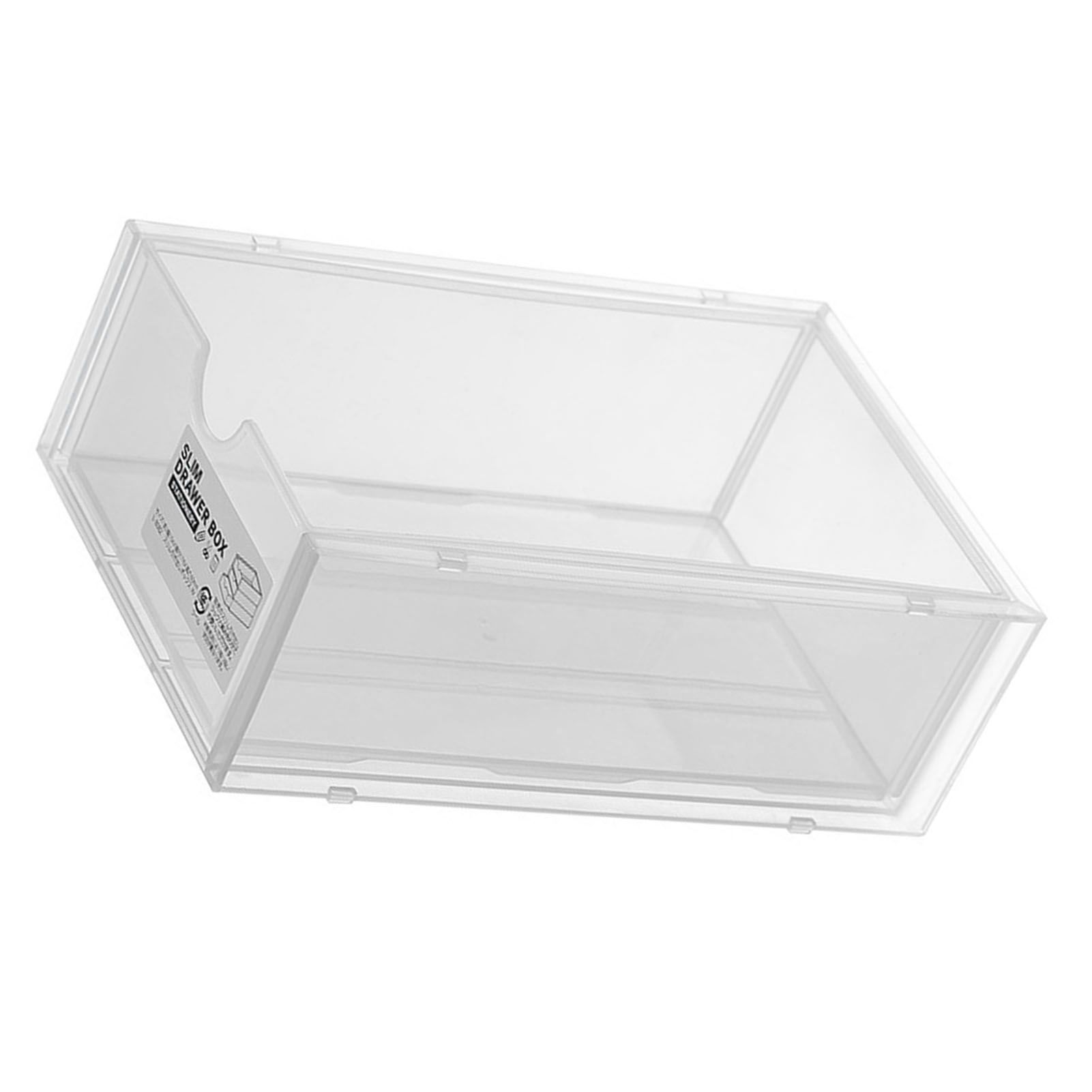 Desktop Storage Box Plastic Desk Makeup Organizer Stationery Supplies Storage Box with Drawer Transparent - Image 2