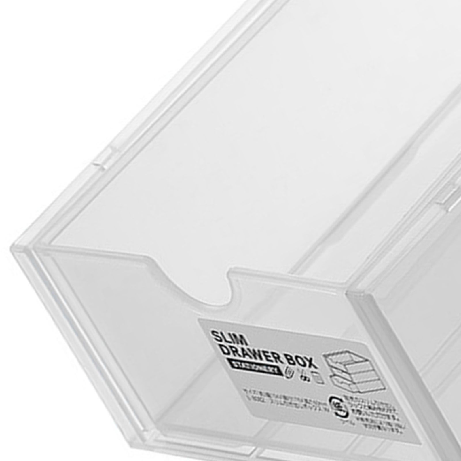 Desktop Storage Box Plastic Desk Makeup Organizer Stationery Supplies Storage Box with Drawer Transparent - Image 8
