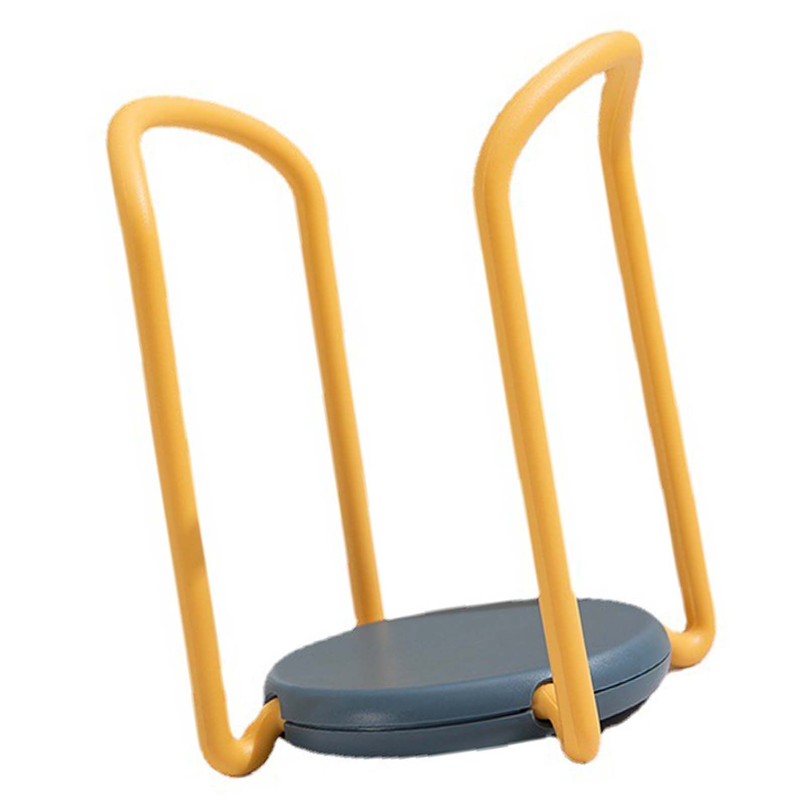 Bowl Organizer Multiple Functional Retractable Dish Drying Rack for Kitchen Counter Yellow and Blue - Image 3