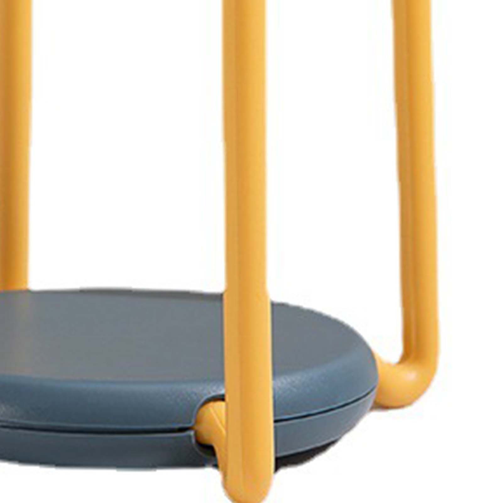 Bowl Organizer Multiple Functional Retractable Dish Drying Rack for Kitchen Counter Yellow and Blue - Image 8