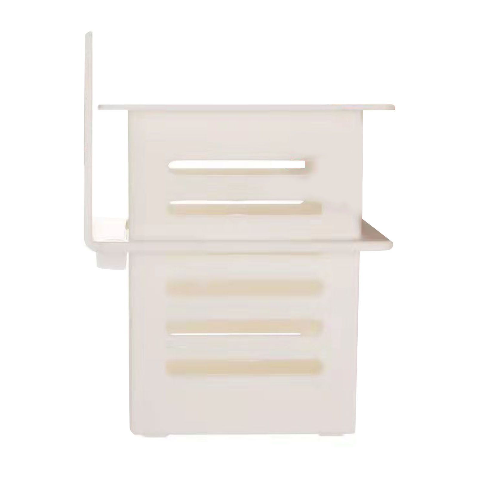 Bathroom Kitchen Draining Shelf Plastic Adhesive Waterproof Small Wall Chopsticks Basket Organizer White - Image 1