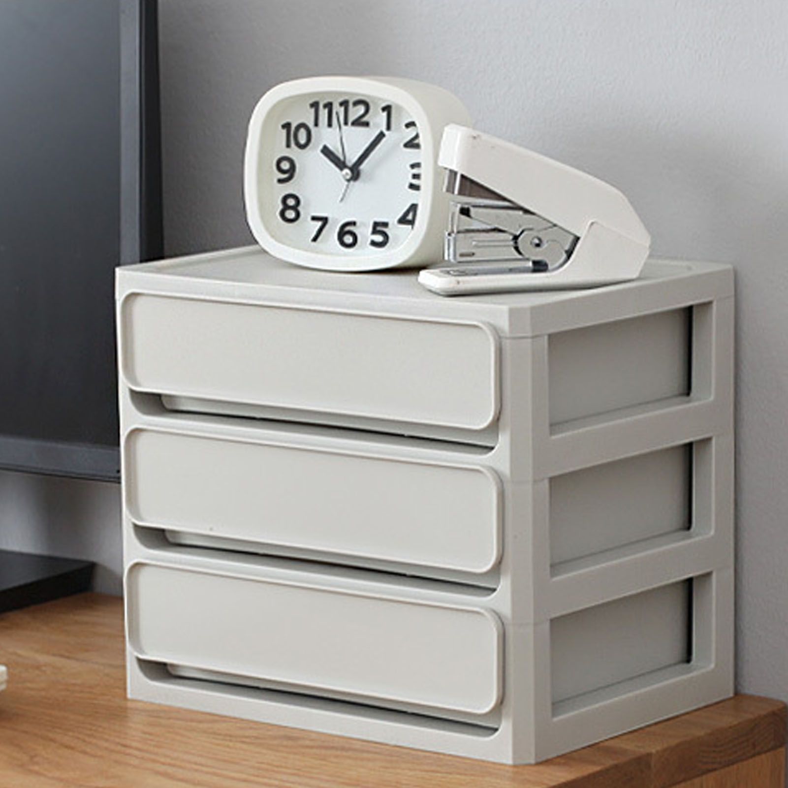 Storage Drawer Multi Layers Stackable Dustproof Desktop Storage Box Organizer for Student Dormitory Home Cosmetics 3 Layers White - Image 6