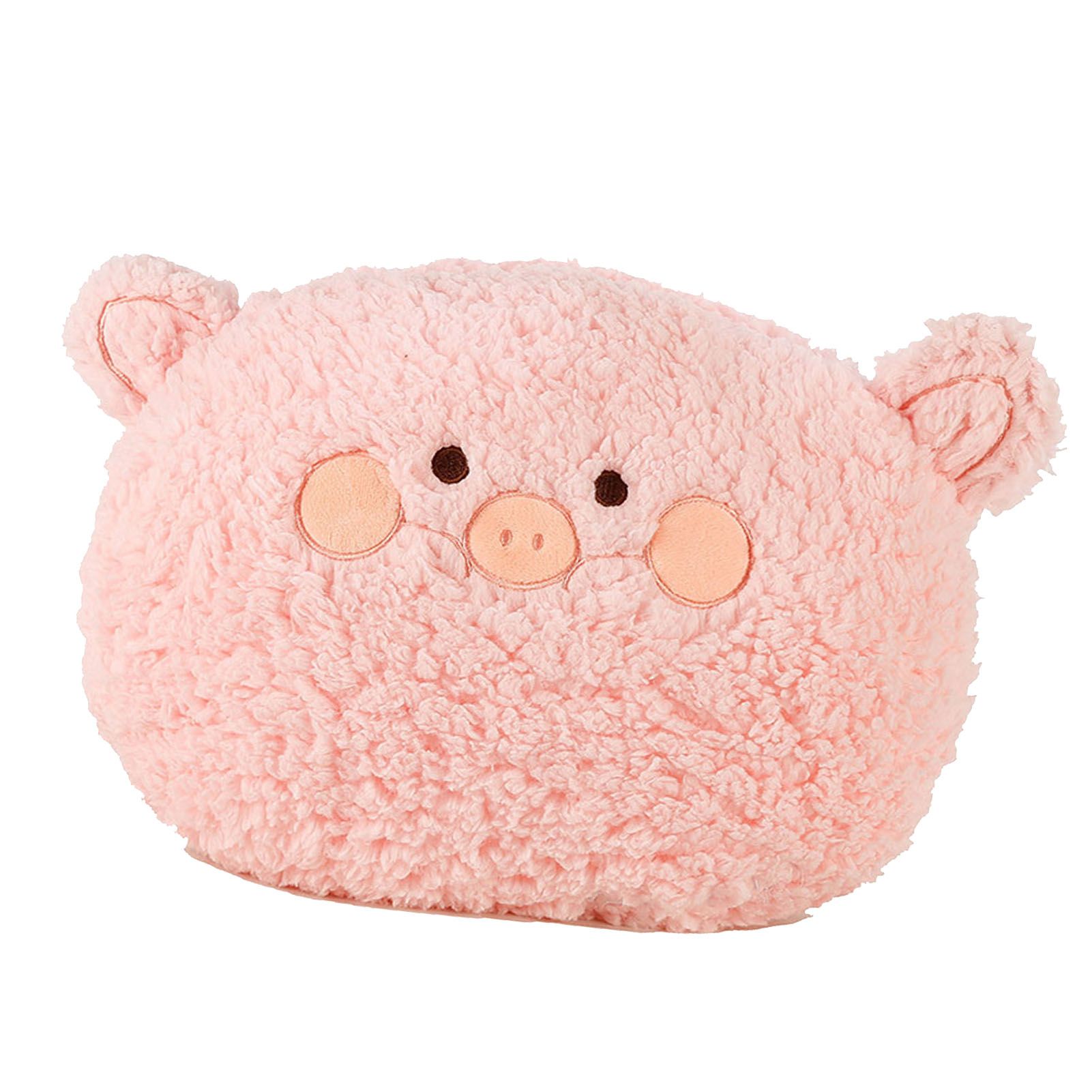 Hand Warm Plush Stuffed Pillow Cute Animal Decorative Soft Warm Hand Cushion for Home Bedroom Office Pink 11in - Image 2