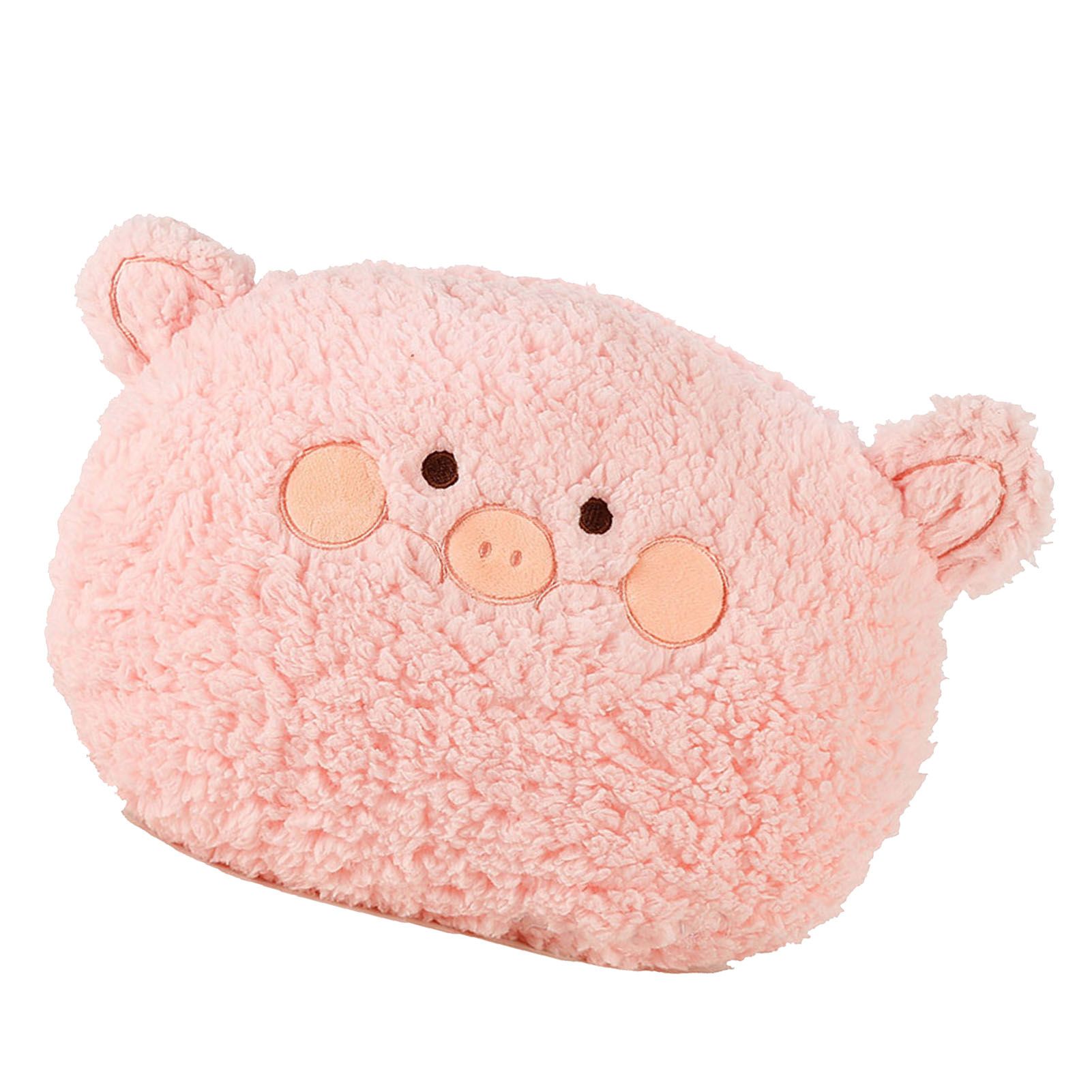 Hand Warm Plush Stuffed Pillow Cute Animal Decorative Soft Warm Hand Cushion for Home Bedroom Office Pink 11in - Image 3