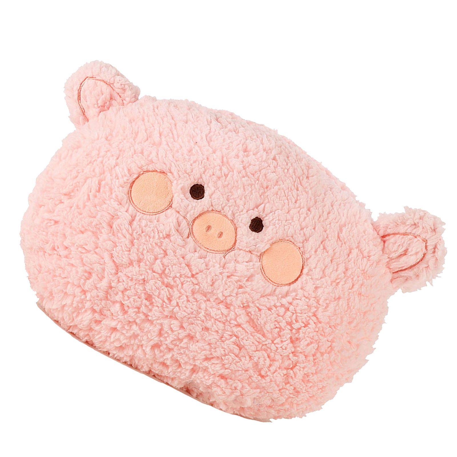 Hand Warm Plush Stuffed Pillow Cute Animal Decorative Soft Warm Hand Cushion for Home Bedroom Office Pink 11in - Image 4