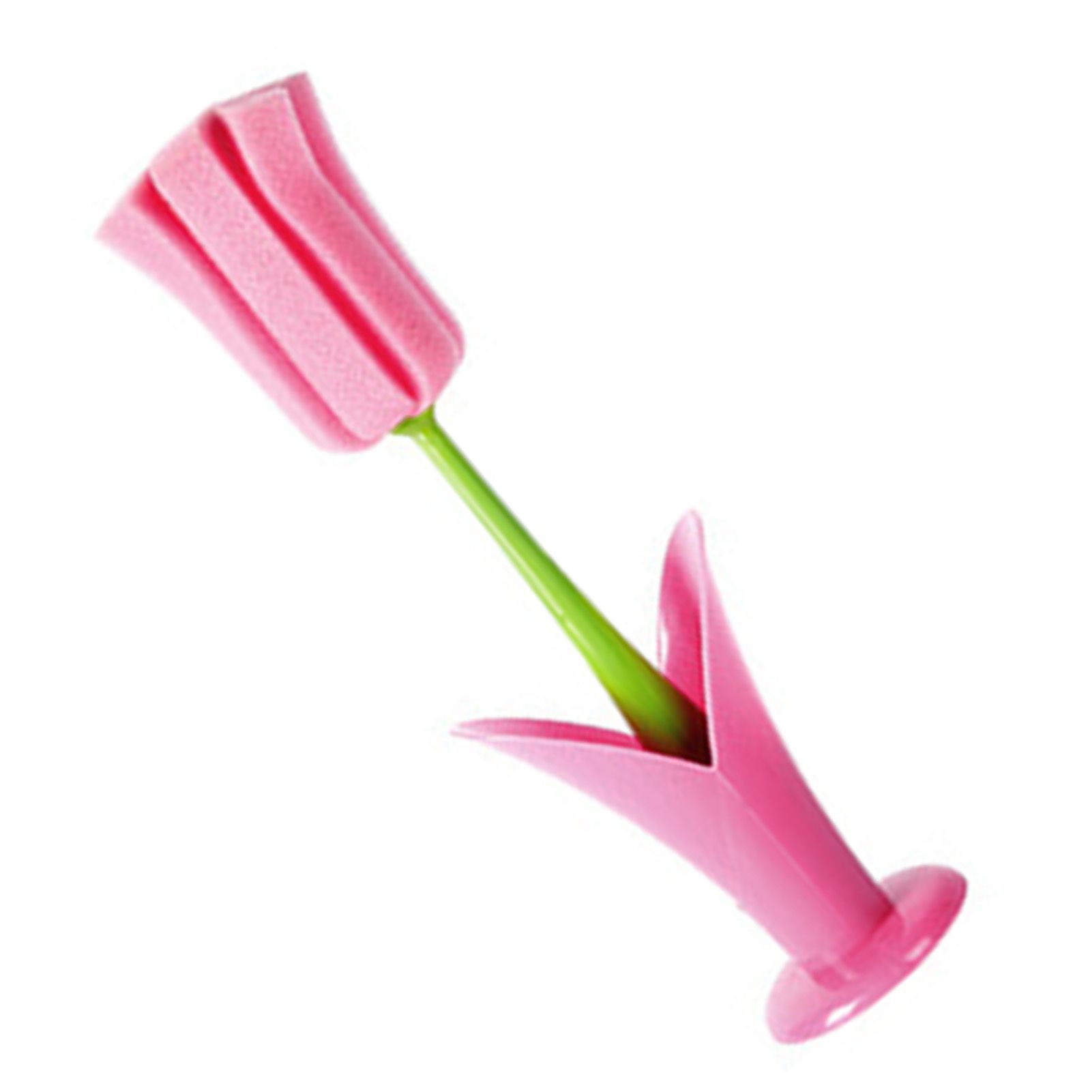 2PCS Sponge Cleaning Brush Long Handle Grip Cup Brush for Coffee Mugs Winebottle Baby Bottles Pink - Image 3