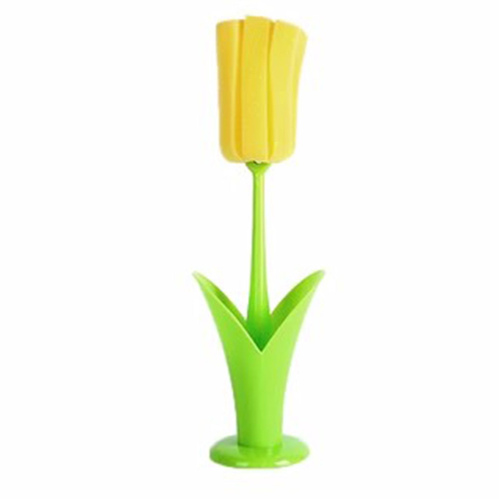 2PCS Sponge Cleaning Brush Long Handle Grip Cup Brush for Coffee Mugs Winebottle Baby Bottles Yellow - Image 1