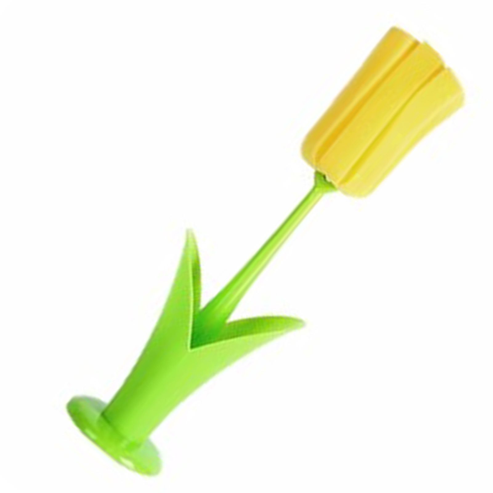 2PCS Sponge Cleaning Brush Long Handle Grip Cup Brush for Coffee Mugs Winebottle Baby Bottles Yellow - Image 2