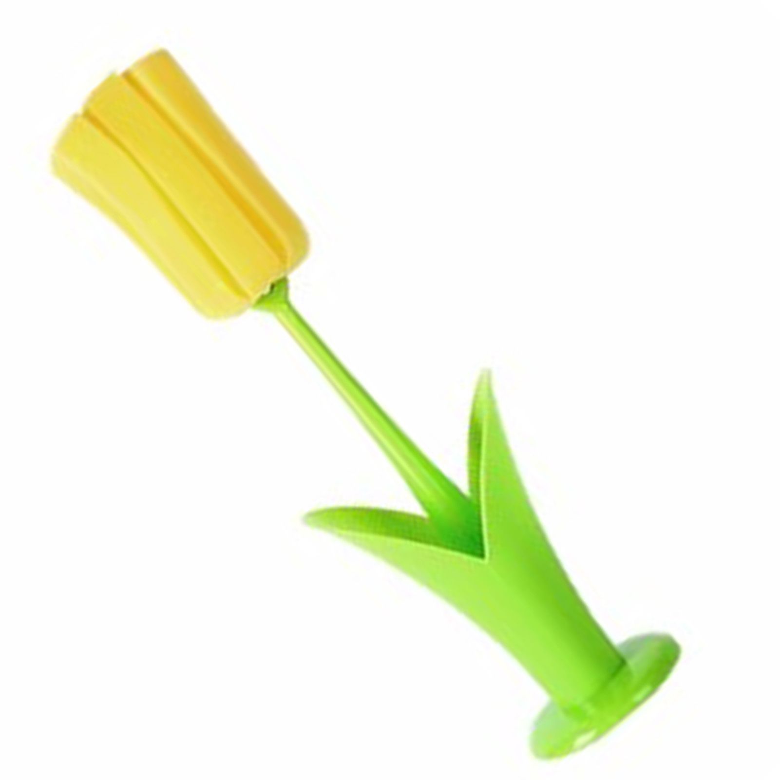 2PCS Sponge Cleaning Brush Long Handle Grip Cup Brush for Coffee Mugs Winebottle Baby Bottles Yellow - Image 3