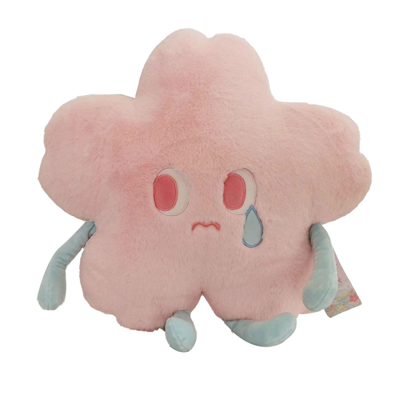 Flower Shape Plush Toy Crying Lively Stylish Stuffed Flower Toy for Living Room Balcony Office Pink 40 X 40cm - Image 1