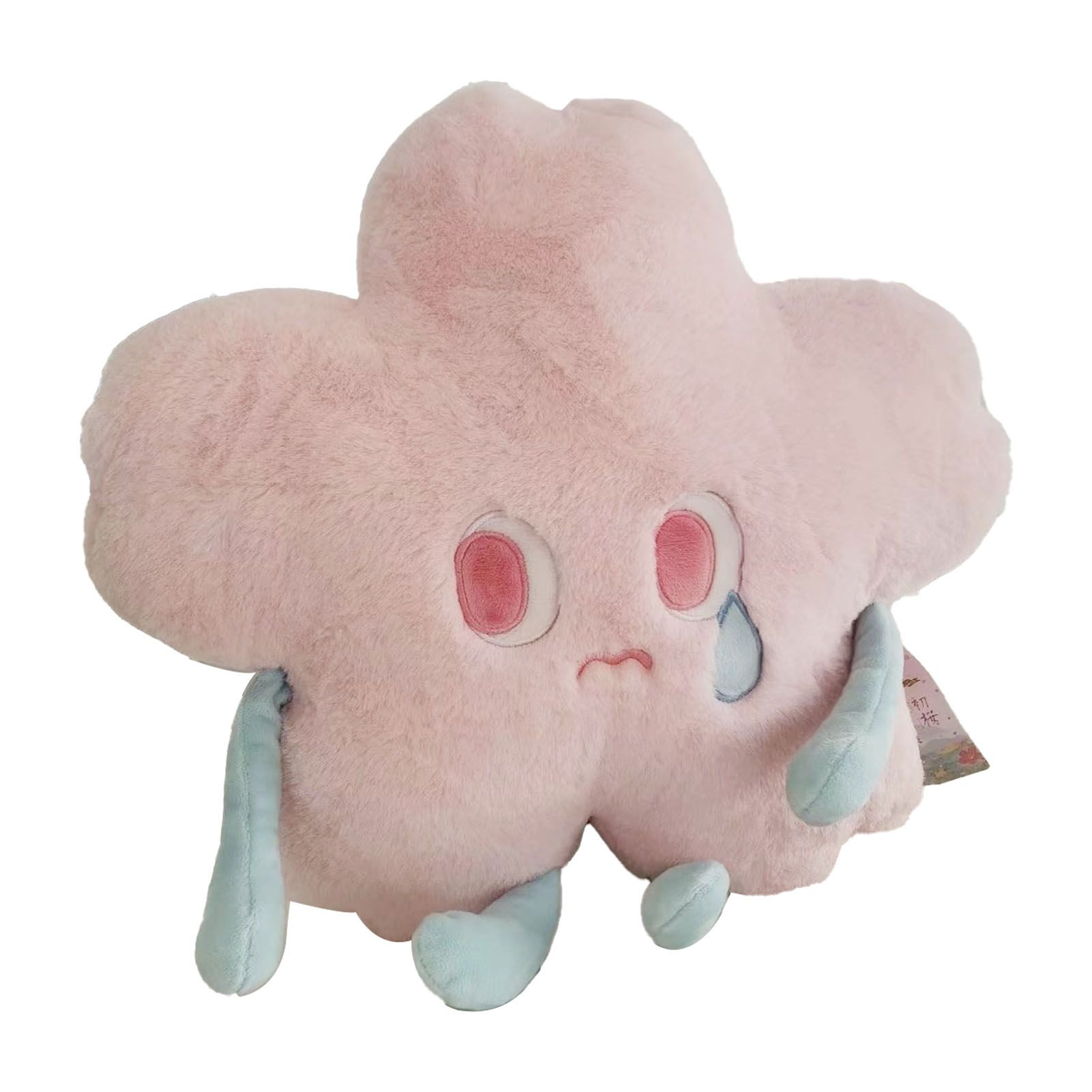 Flower Shape Plush Toy Crying Lively Stylish Stuffed Flower Toy for Living Room Balcony Office Pink 40 X 40cm - Image 3