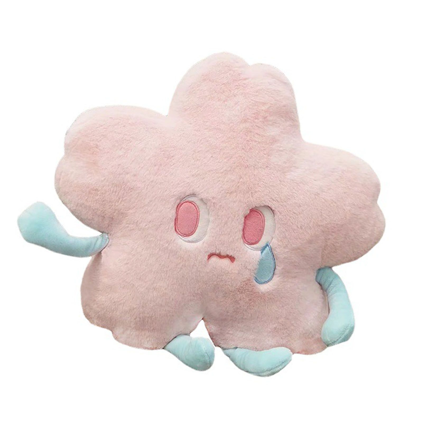 Flower Shape Plush Toy Crying Lively Stylish Stuffed Flower Toy for Living Room Balcony Office Pink 40 X 40cm - Image 4
