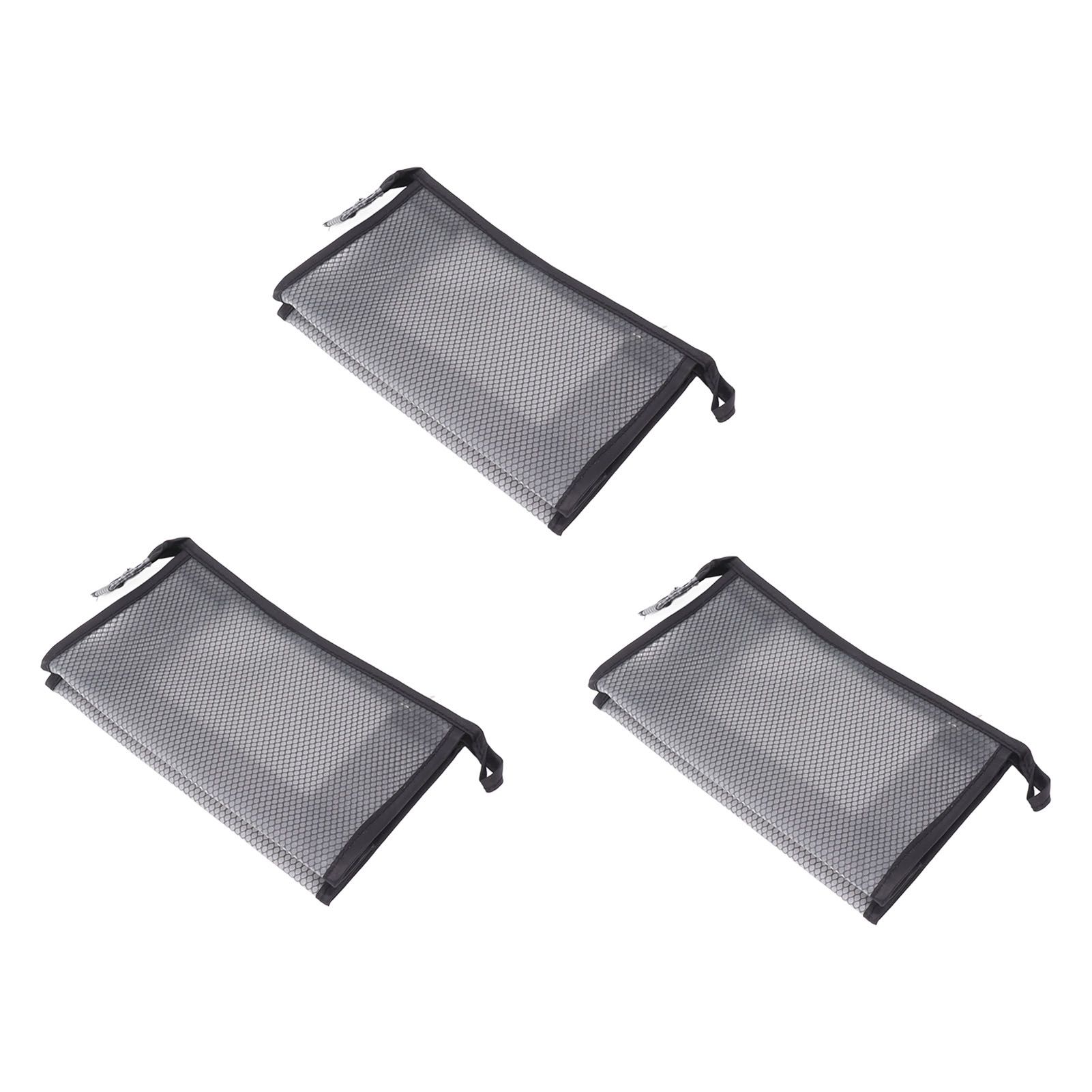 3Pcs Mesh Makeup Bag Waterproof EVA Triangular Design Semi Transparent Mesh Zipper Pouch for Cosmetic Travel Outdoor - Image 7