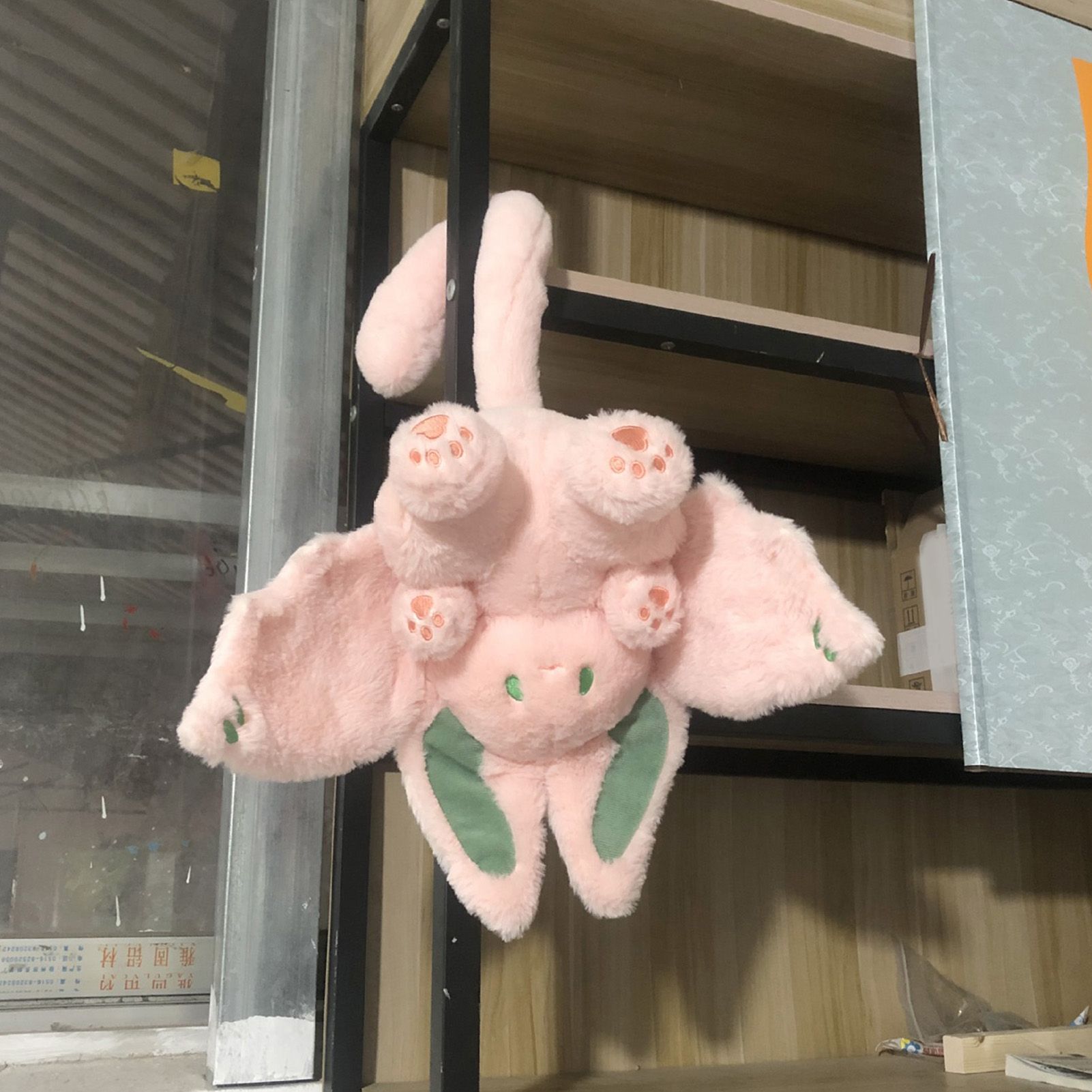 Plush Rabbit Doll Soft Cute PP Cotton Filling Wing Long Tail Design Stuffed Bunny Toy for Children Adults Pink - Image 6