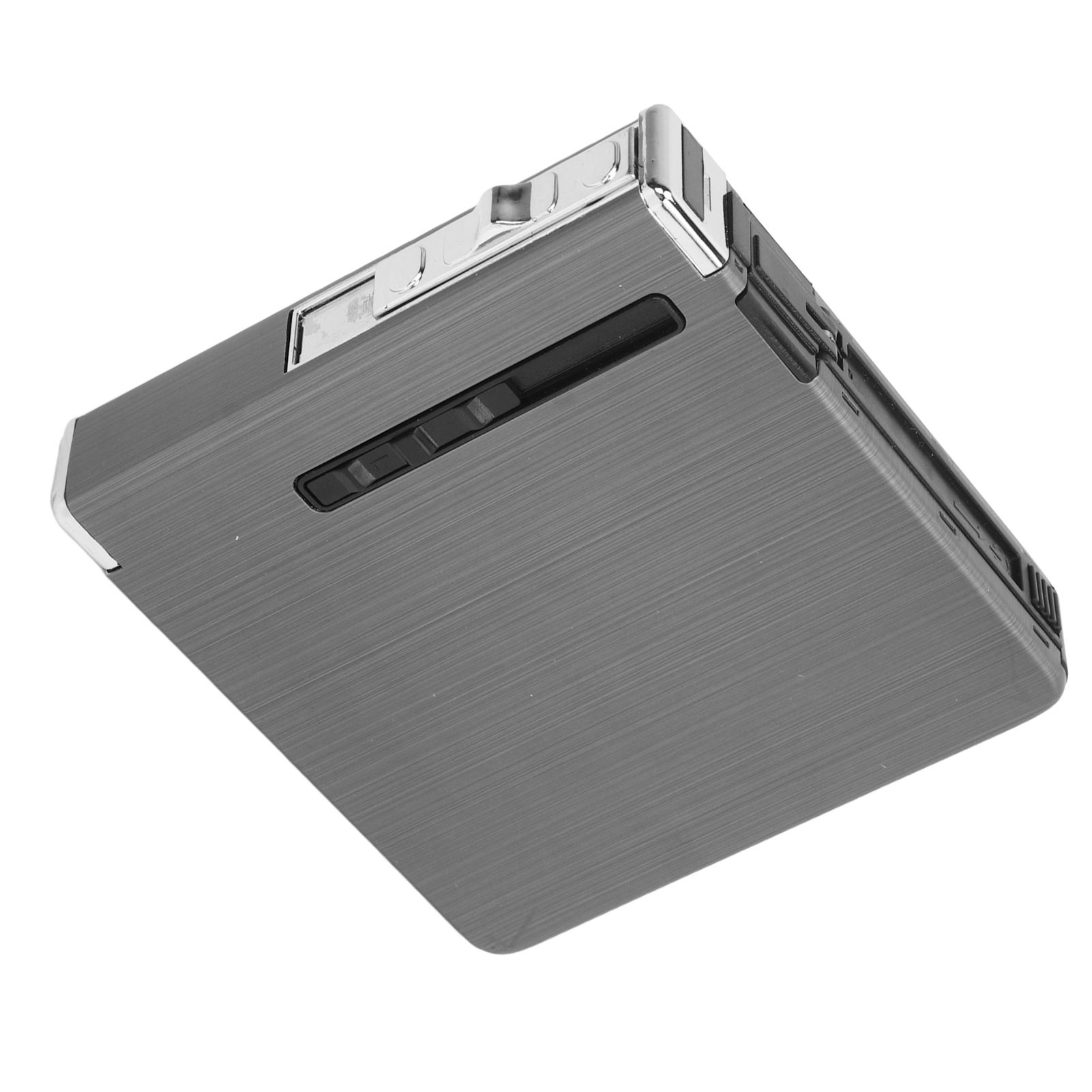 20 Regular Cigarettes Case Box USB Rechargeable Cigarette Case with Lighter for Men Women Ideal Gift for Smoker Black Wire Drawing - Image 3