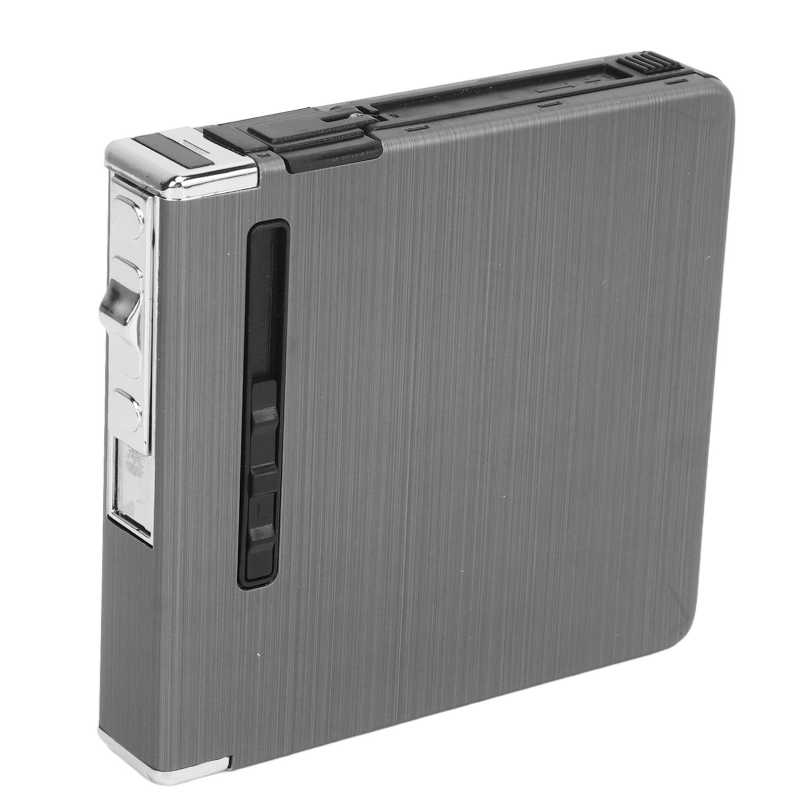 20 Regular Cigarettes Case Box USB Rechargeable Cigarette Case with Lighter for Men Women Ideal Gift for Smoker Black Wire Drawing - Image 4