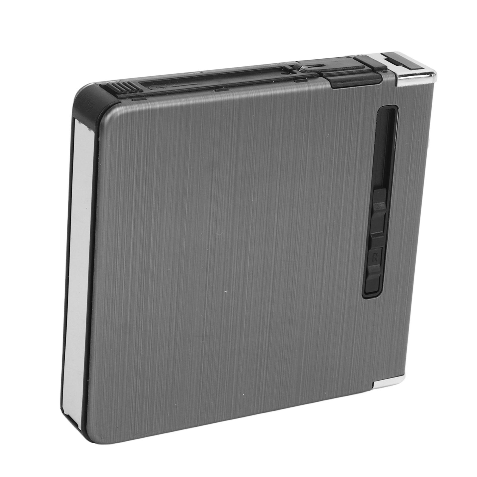 20 Regular Cigarettes Case Box USB Rechargeable Cigarette Case with Lighter for Men Women Ideal Gift for Smoker Black Wire Drawing - Image 6