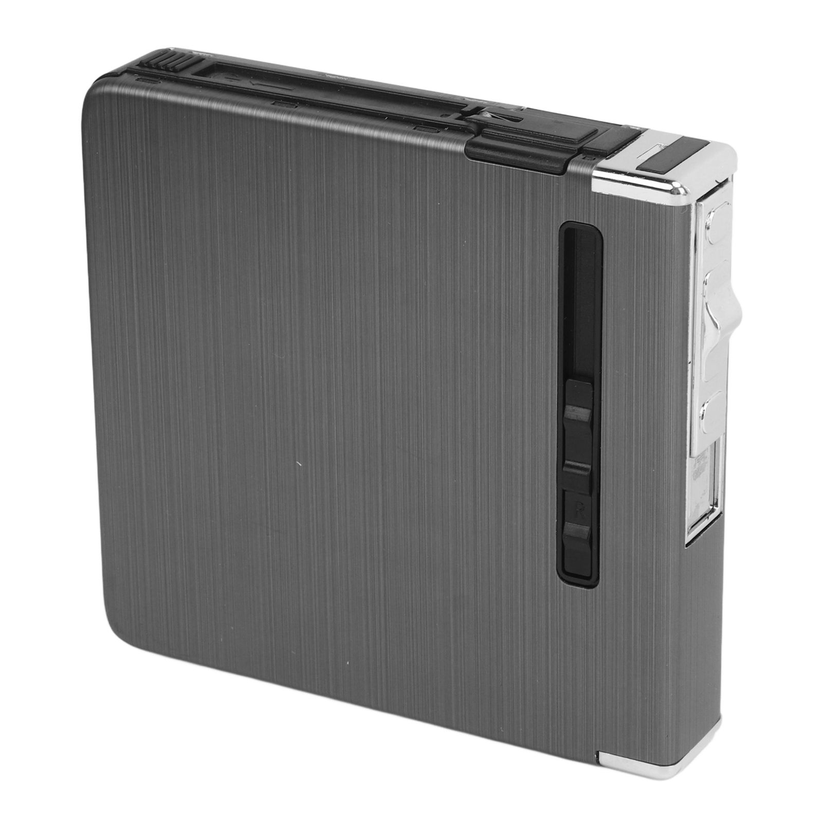 20 Regular Cigarettes Case Box USB Rechargeable Cigarette Case with Lighter for Men Women Ideal Gift for Smoker Black Wire Drawing - Image 7