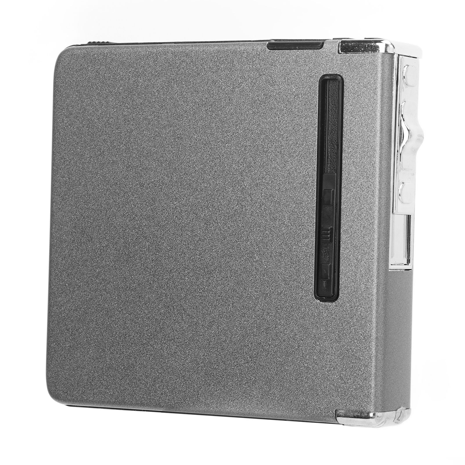 20 Regular Cigarettes Case Box USB Rechargeable Cigarette Case with Lighter for Men Women Ideal Gift for Smoker Gray Matte - Image 5