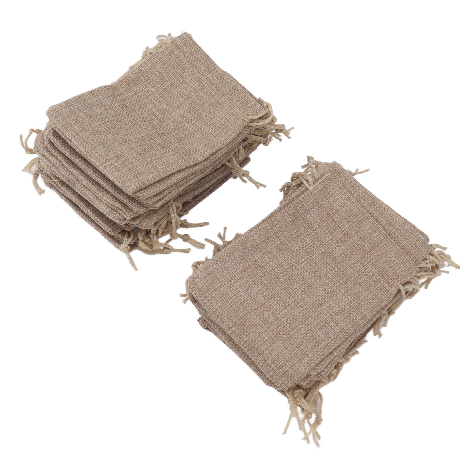 50PCS Burlap Gift Bags with Drawstring Linen Jewelry Pouches Wedding Hessian Jute Bags for Party DIY Craft - Image 3