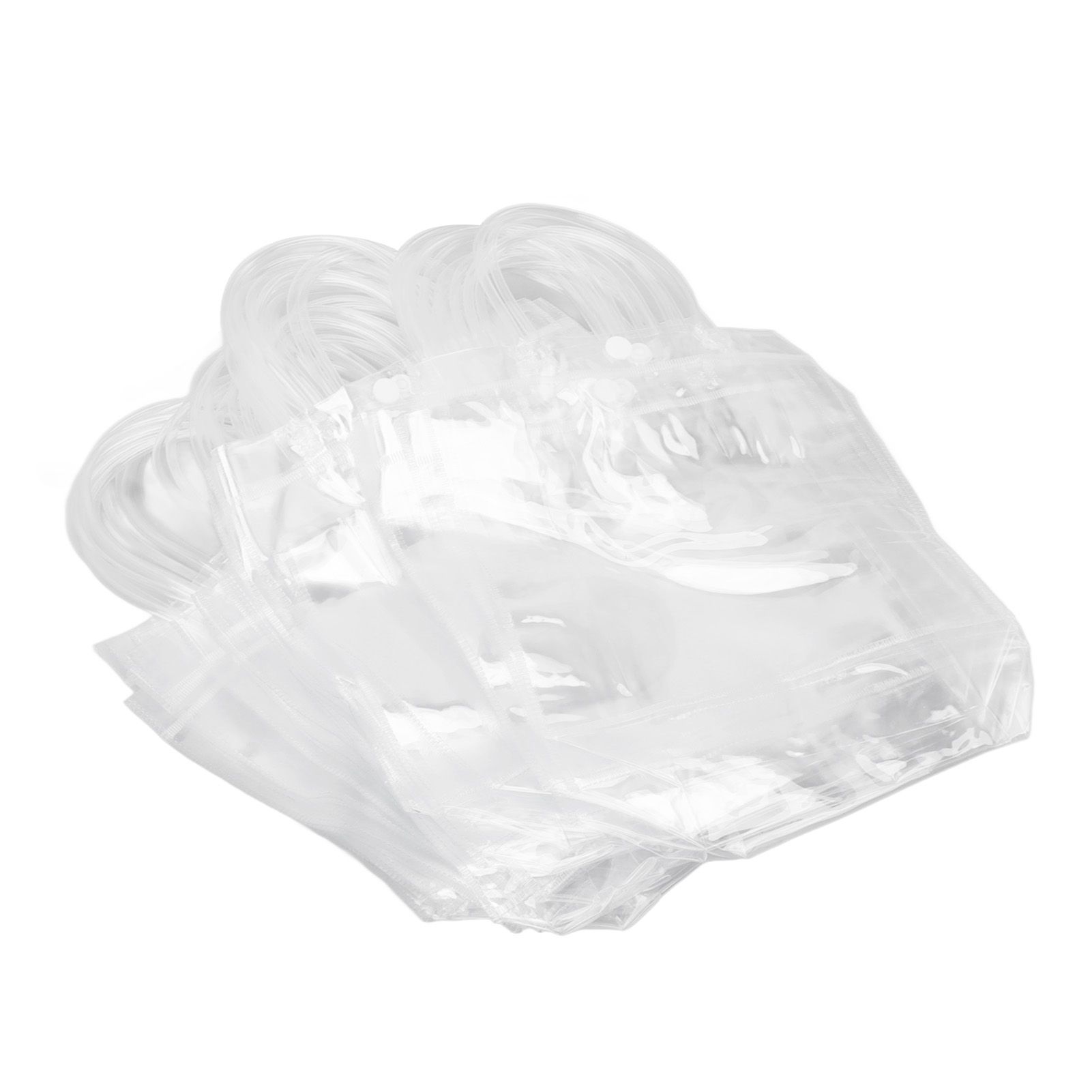 30Pcs Clear PVC Plastic Gift Bags with Handles Reusable Plastic Gift Wrap Tote Bags for Shopping Retail Goodies Business Boutique Wedding Birthday Party 20x20x8cm - Image 2