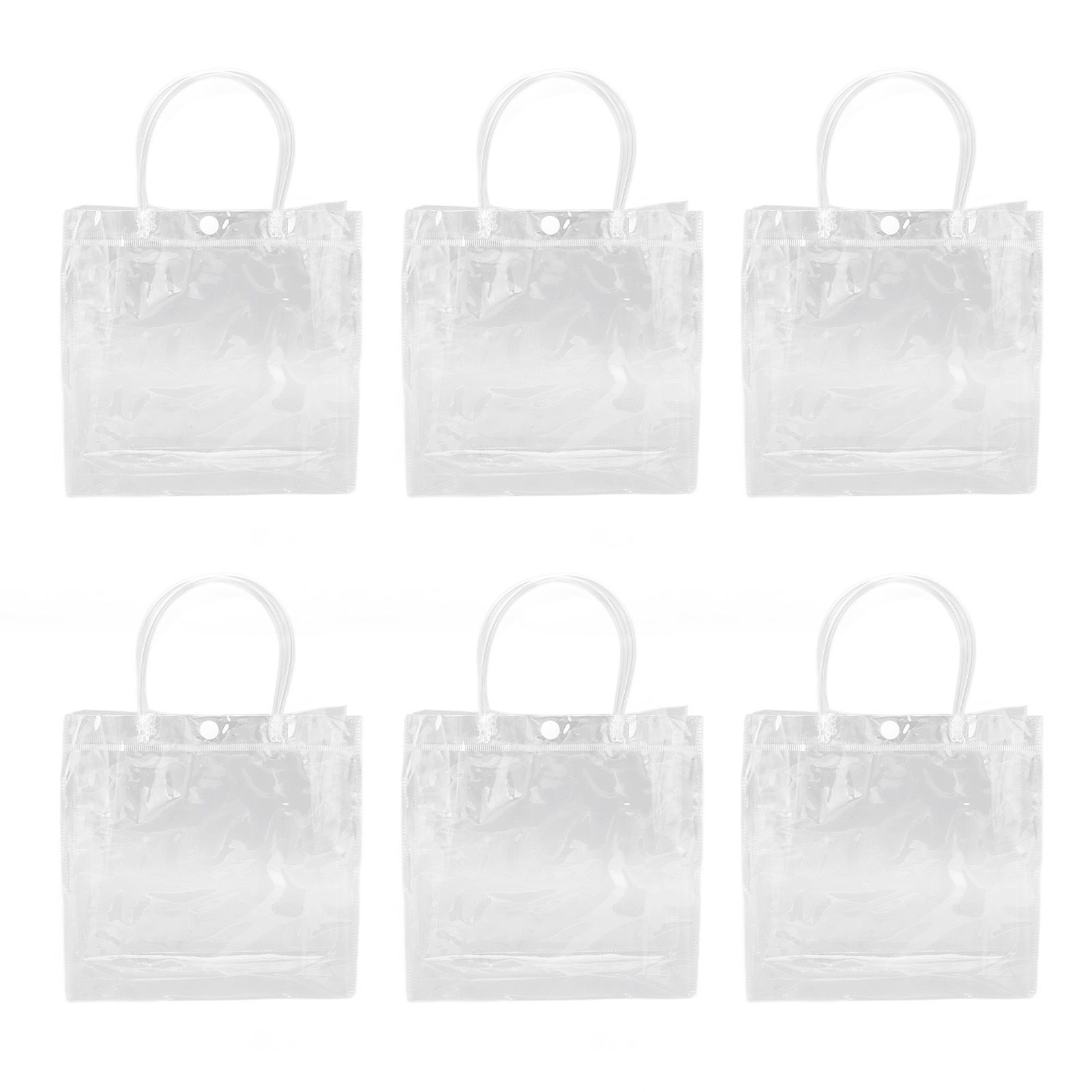 30Pcs Clear PVC Plastic Gift Bags with Handles Reusable Plastic Gift Wrap Tote Bags for Shopping Retail Goodies Business Boutique Wedding Birthday Party 20x20x8cm - Image 7