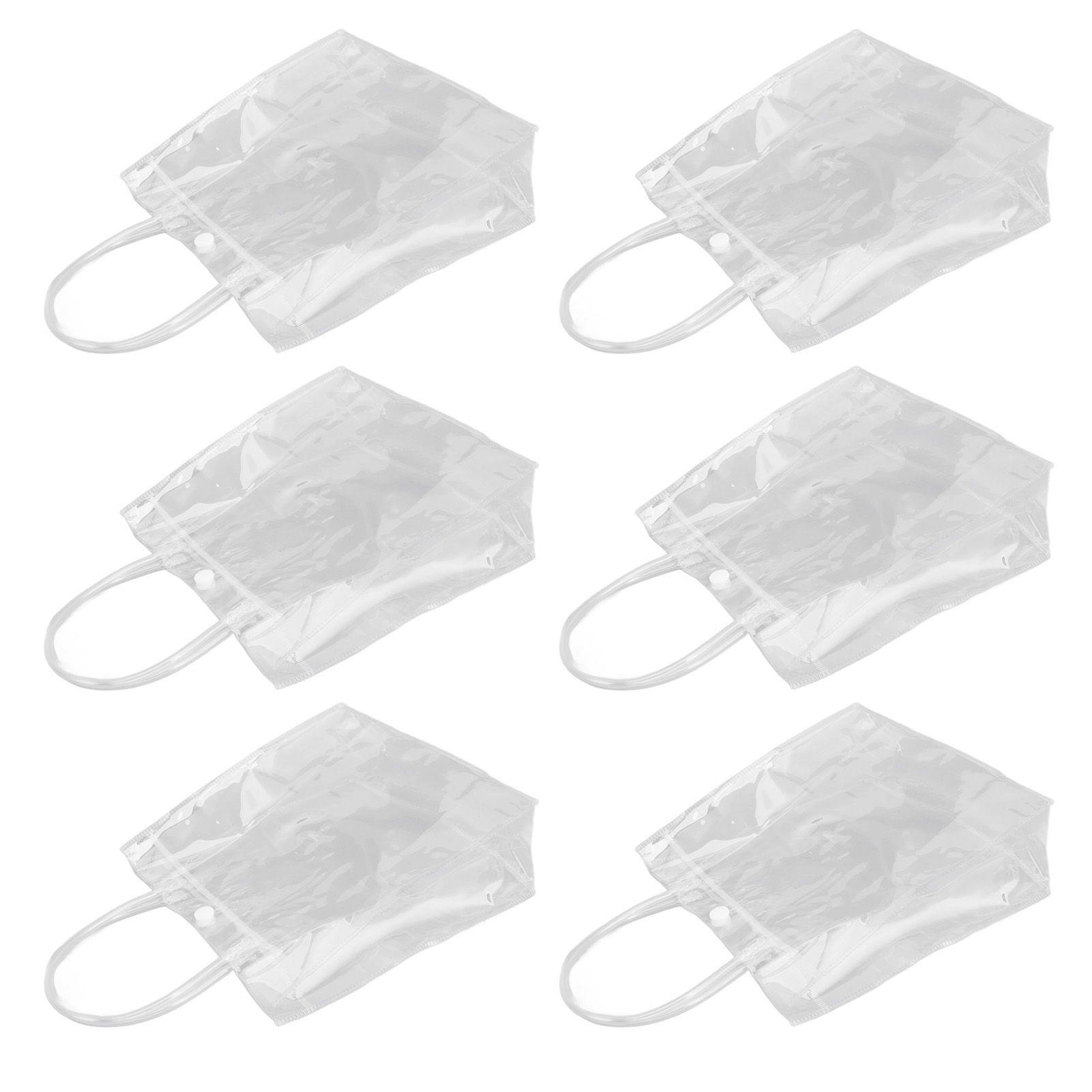 30Pcs Clear PVC Plastic Gift Bags with Handles Reusable Plastic Gift Wrap Tote Bags for Shopping Retail Goodies Business Boutique Wedding Birthday Party 20x20x8cm - Image 8